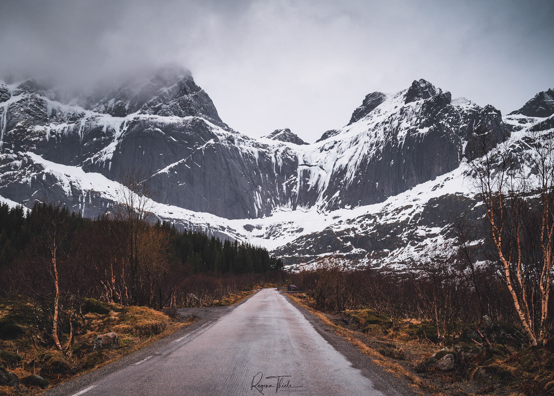 Road to Nusfjord i Lofoten/ Norwegen