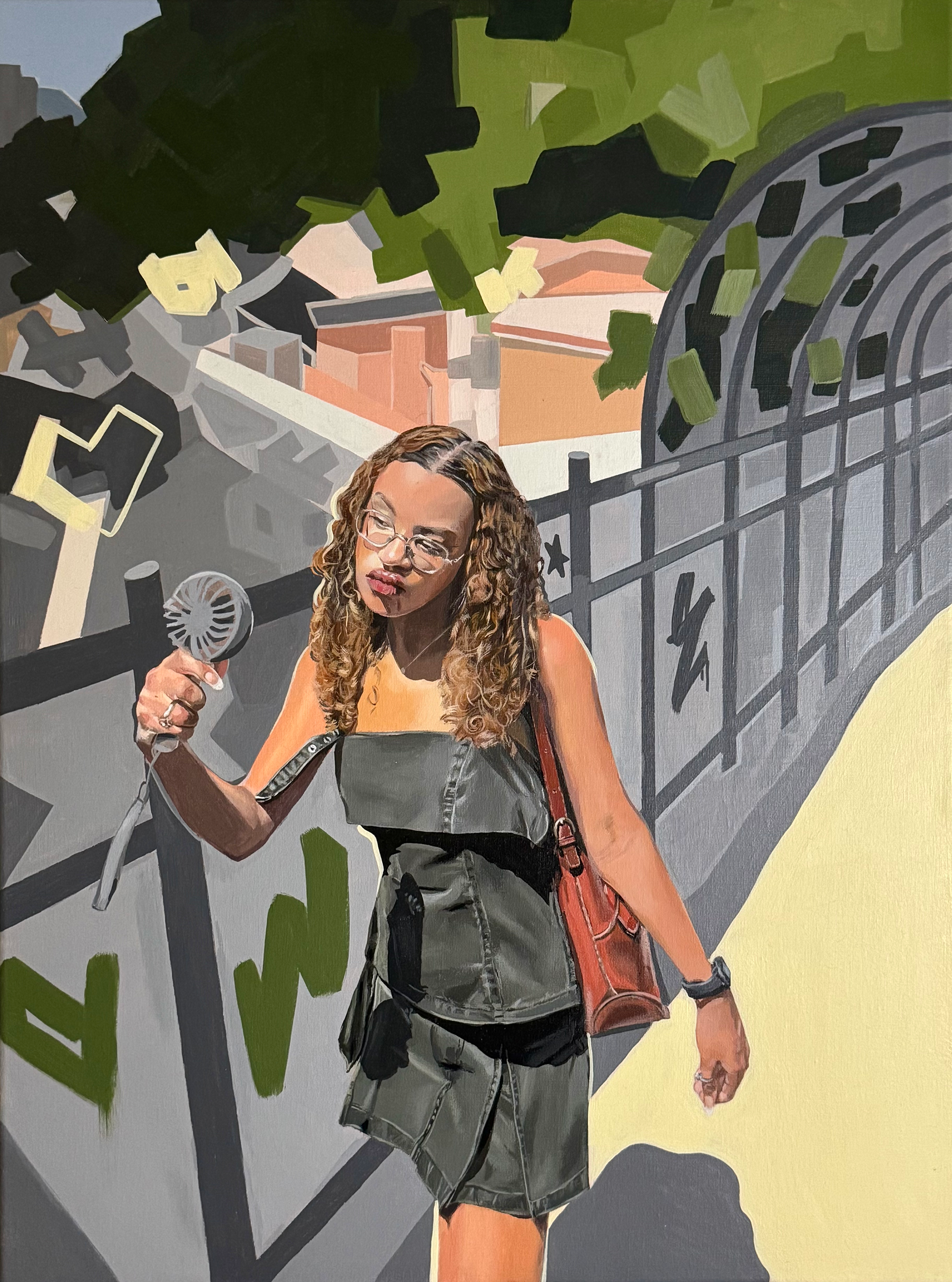 Seoul Stroll, Acrylic on Canvas, 18X24