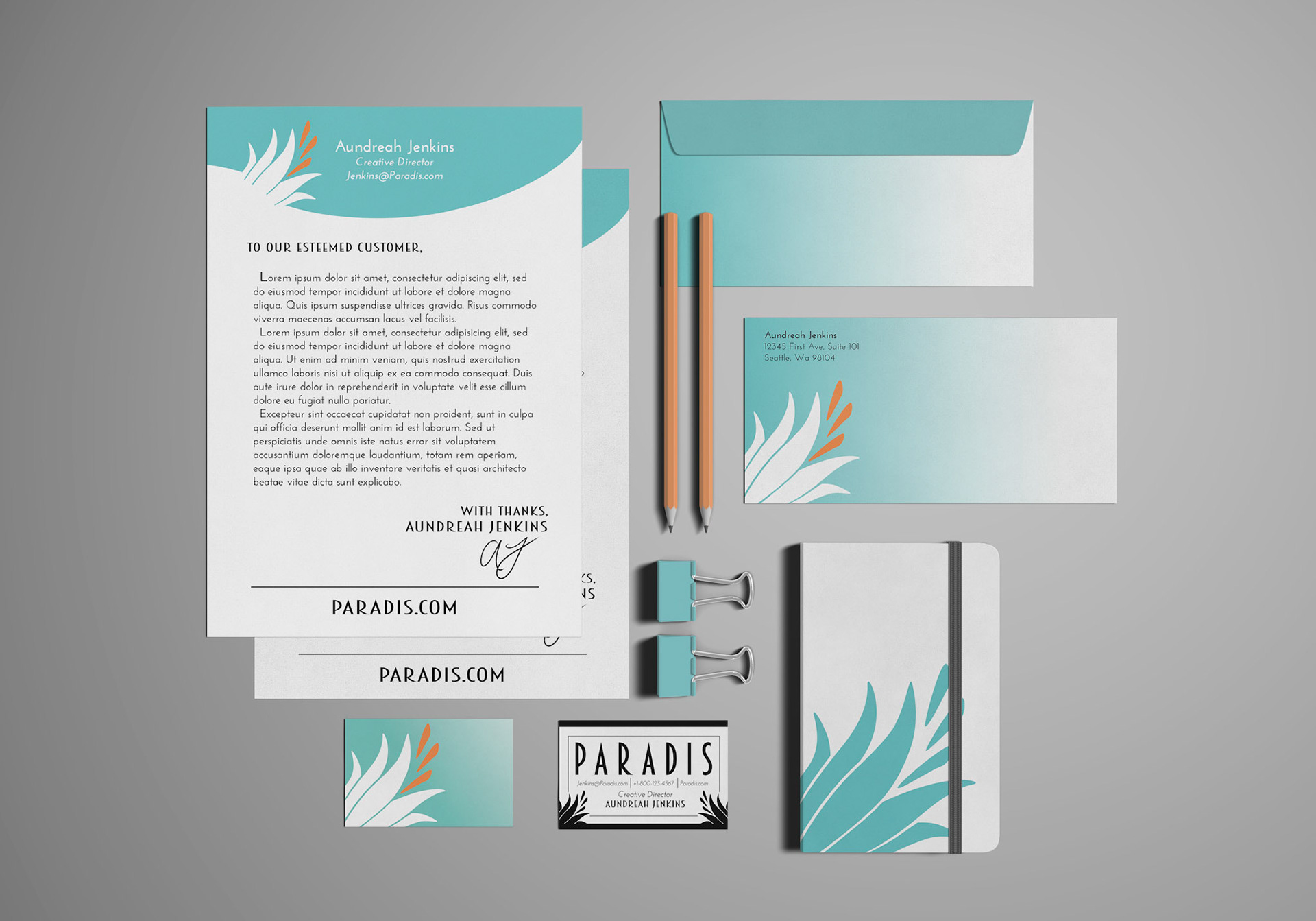 Stationary set for internal communication and promotion (Digital, 4000px X 2800px,2022)