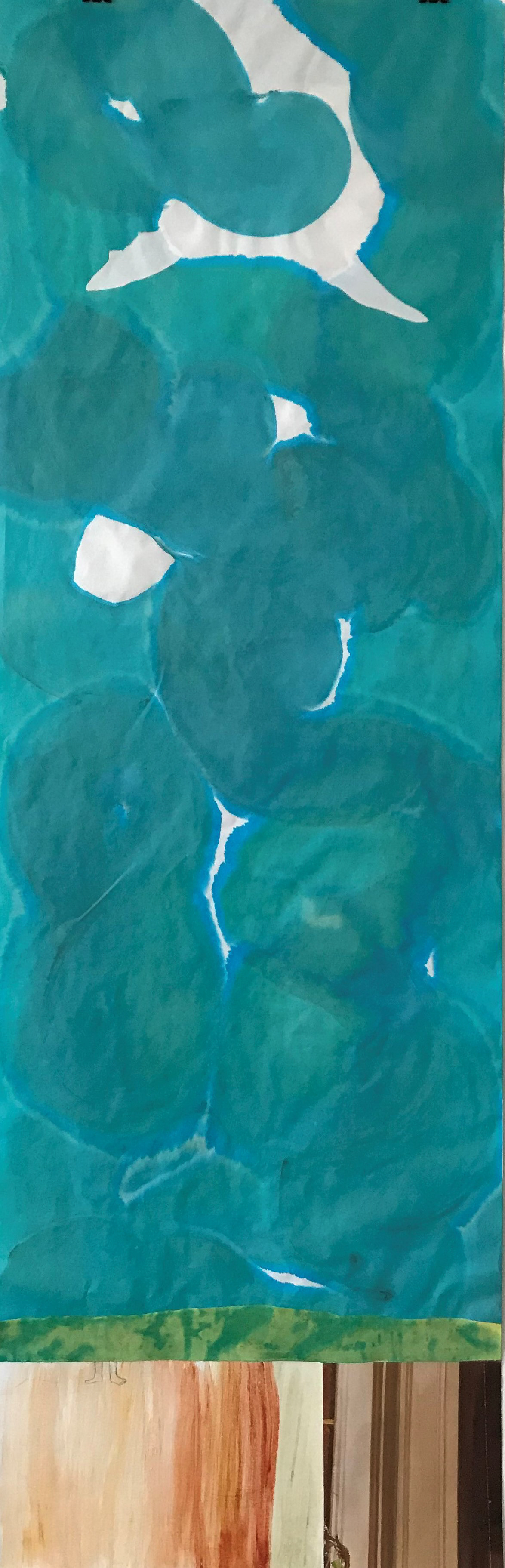 Swirl 3, Tinte, Tusche, Gouache, Collage