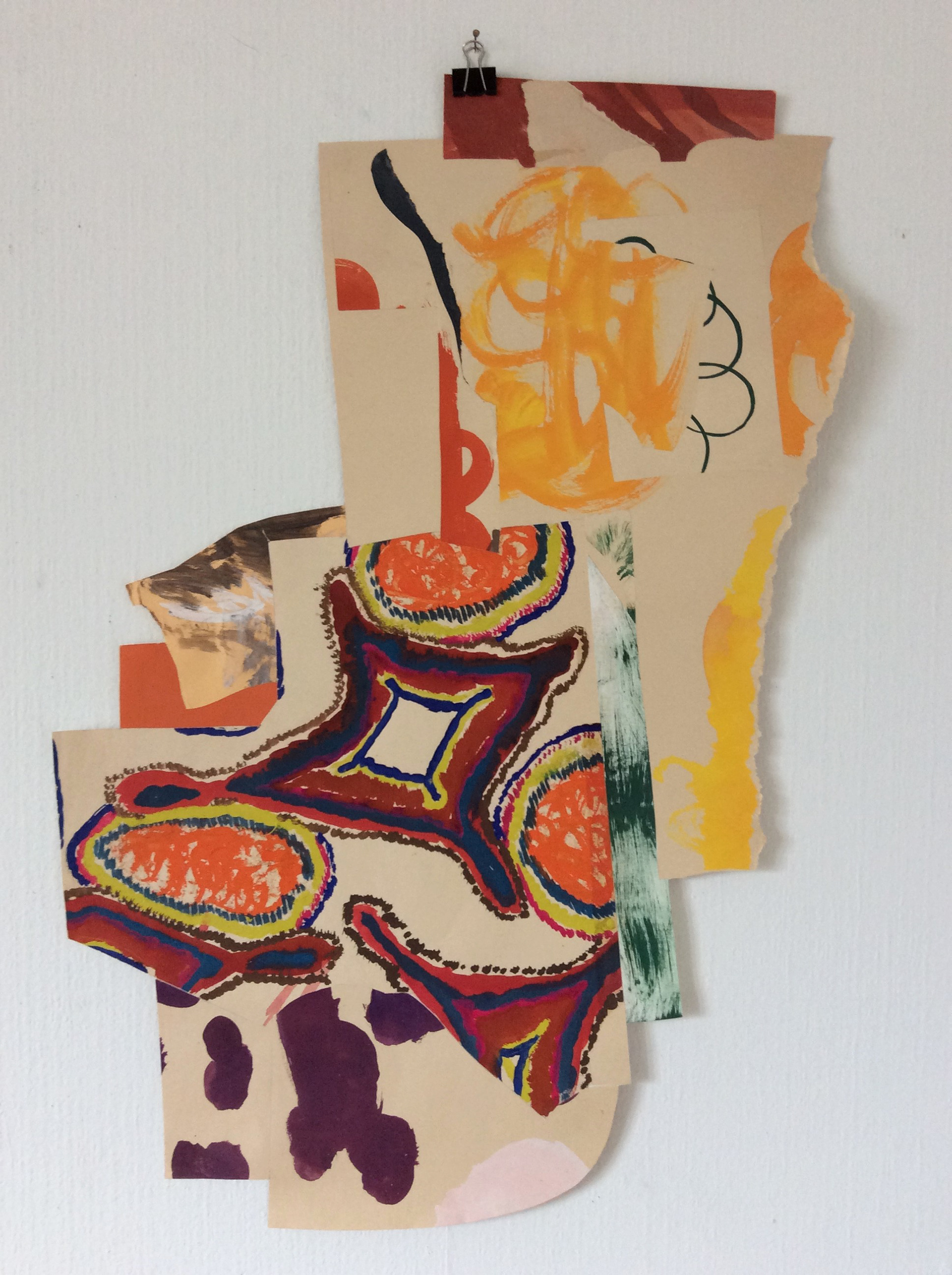 Teppich, 1995, Gouache auf Tapetenpapier, 80 x 35 cm