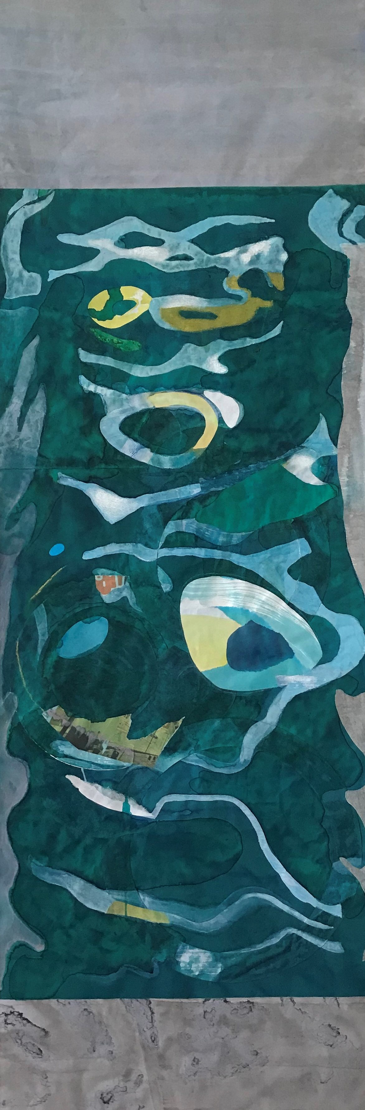 swirl 2, 2022, Tinte, Tusche, Papiere, Collage