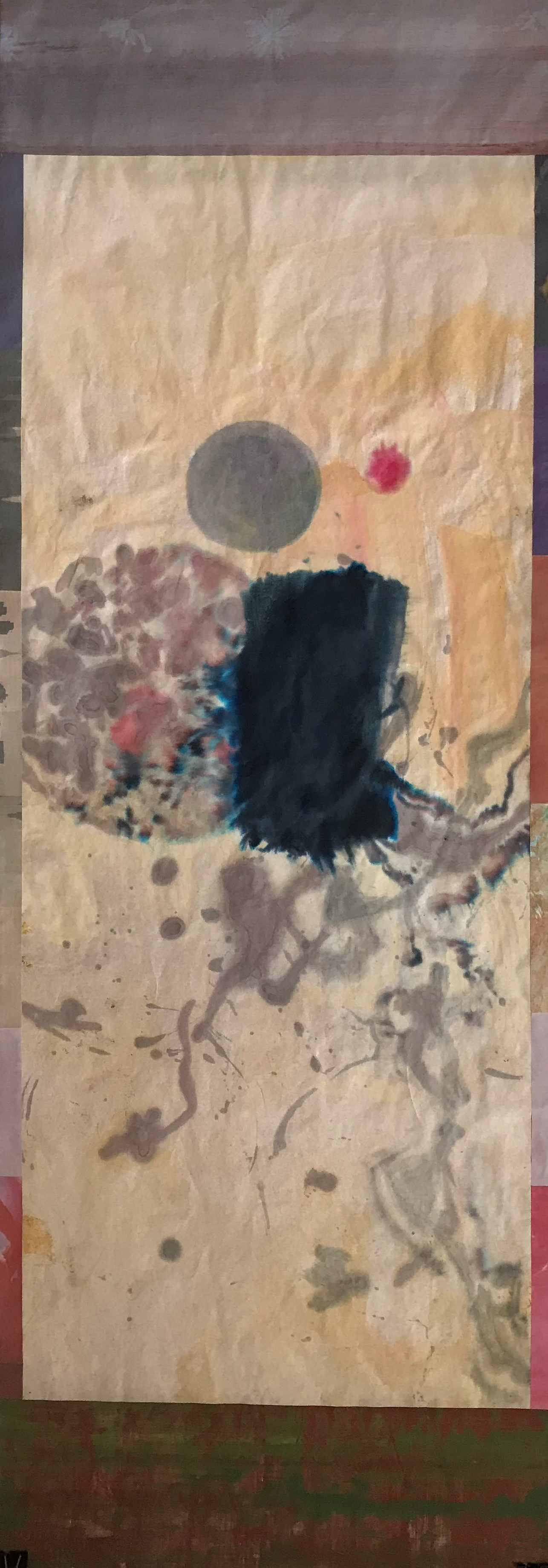 Baum gewesen und Mond, 2021, Tinte, Tusche, Erdpigment