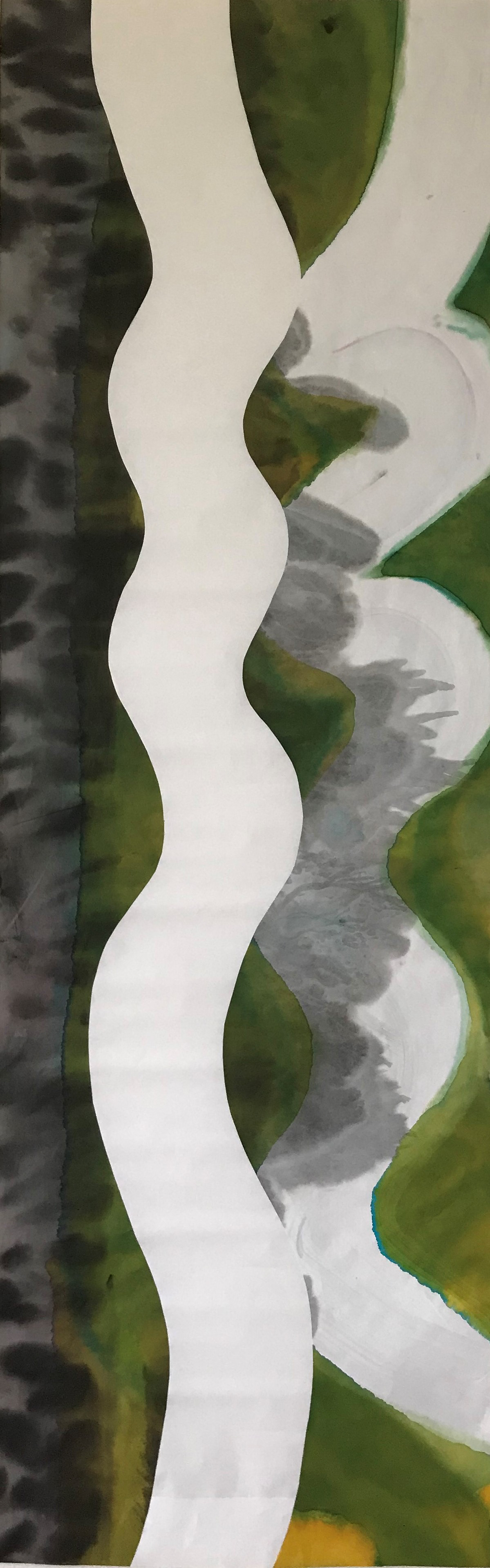 Eine frische Linie, 2022, Tinte, Tusche, Collage