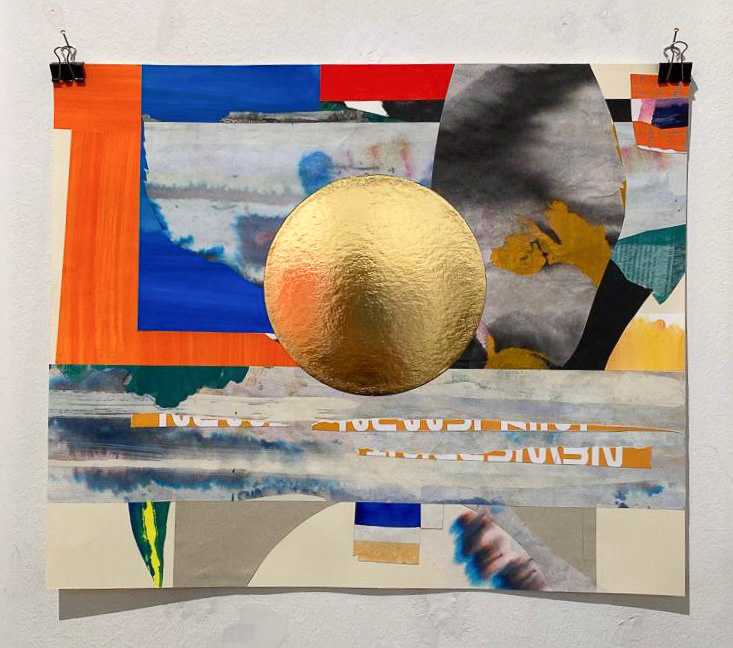 coucher de soleil sur LIDL, 2022, 41,5 x 50cm 