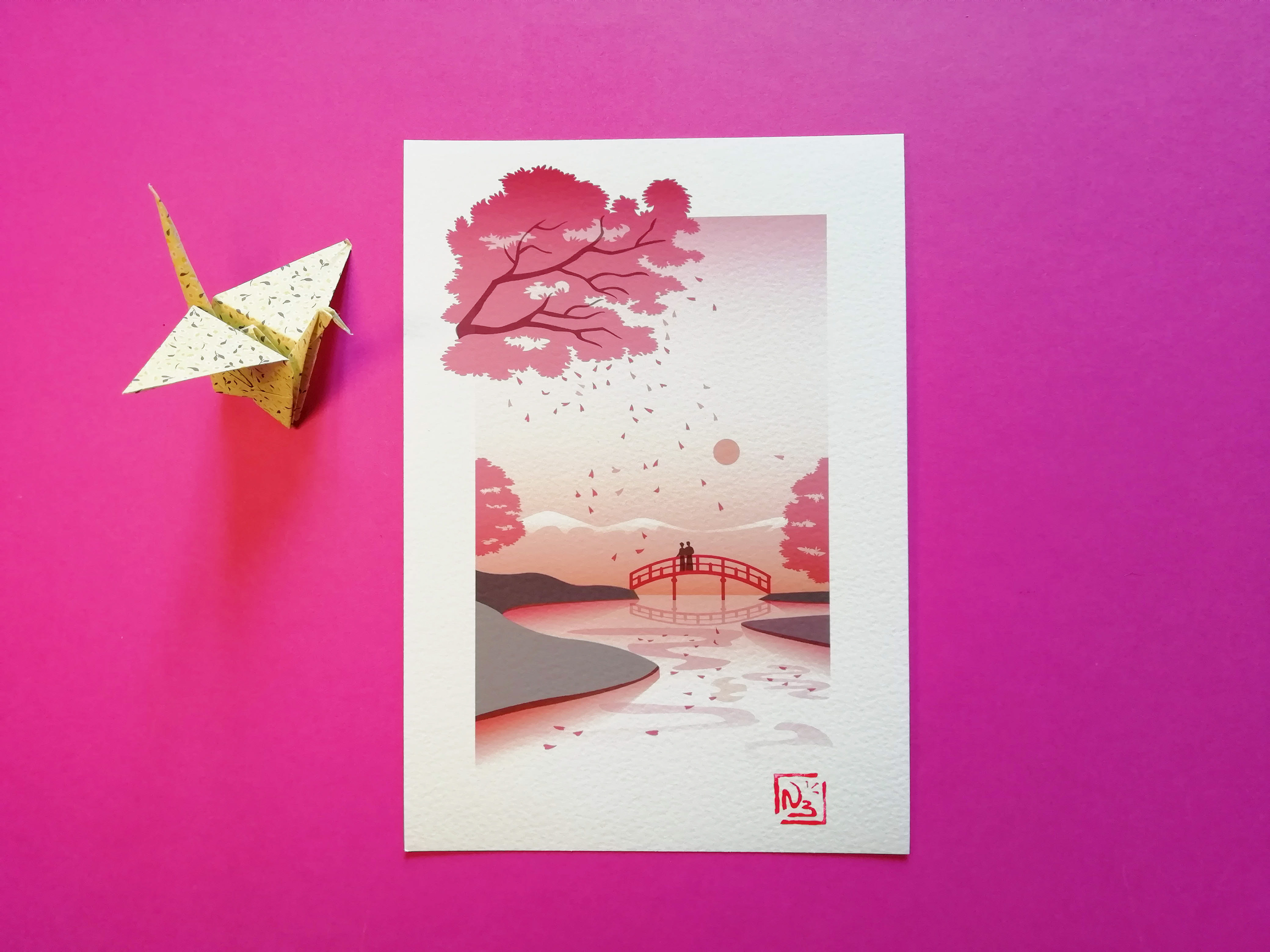 Série limitée Fine art print - Printemps - Couché de soleil