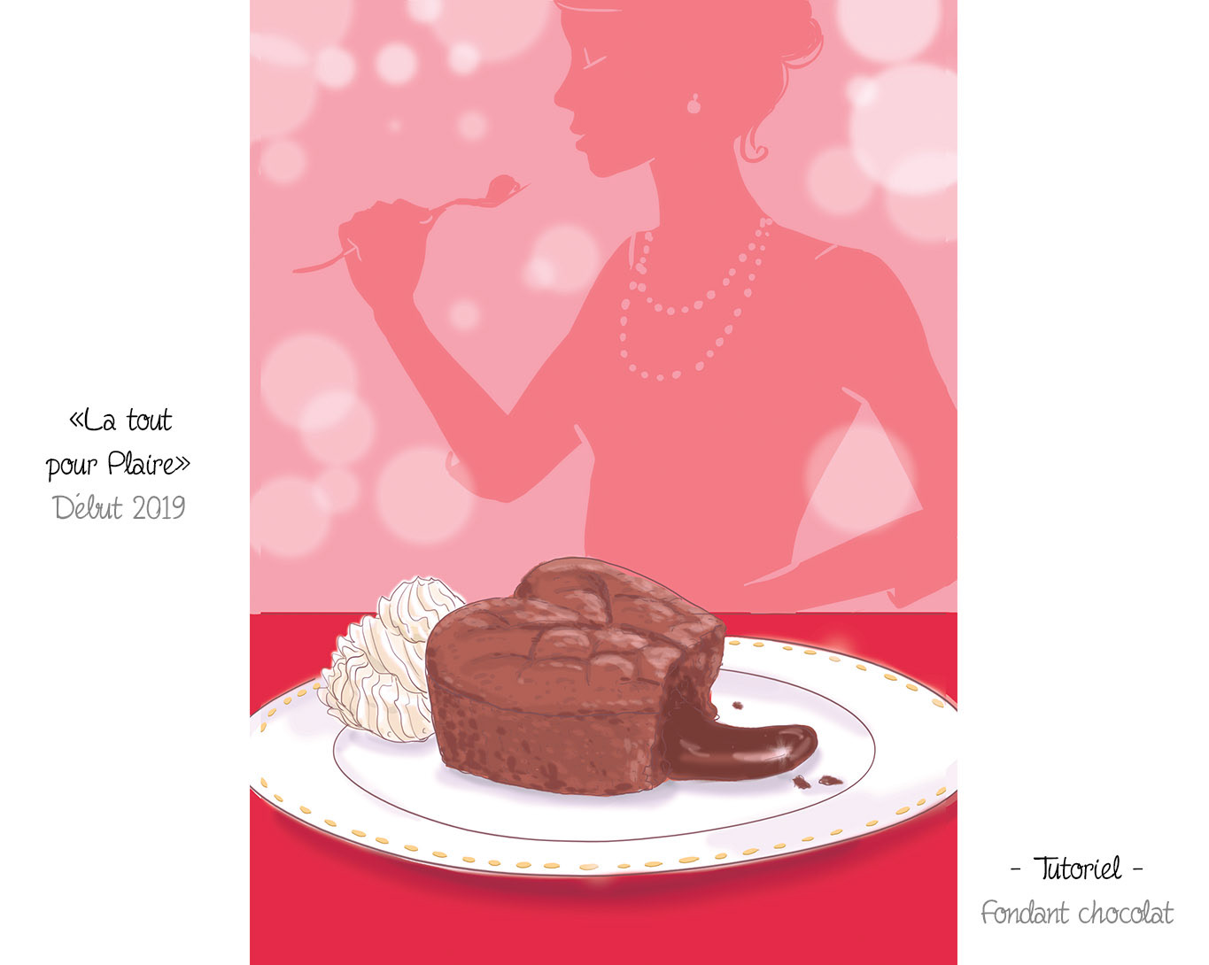 Illustration fondu au chocolat
