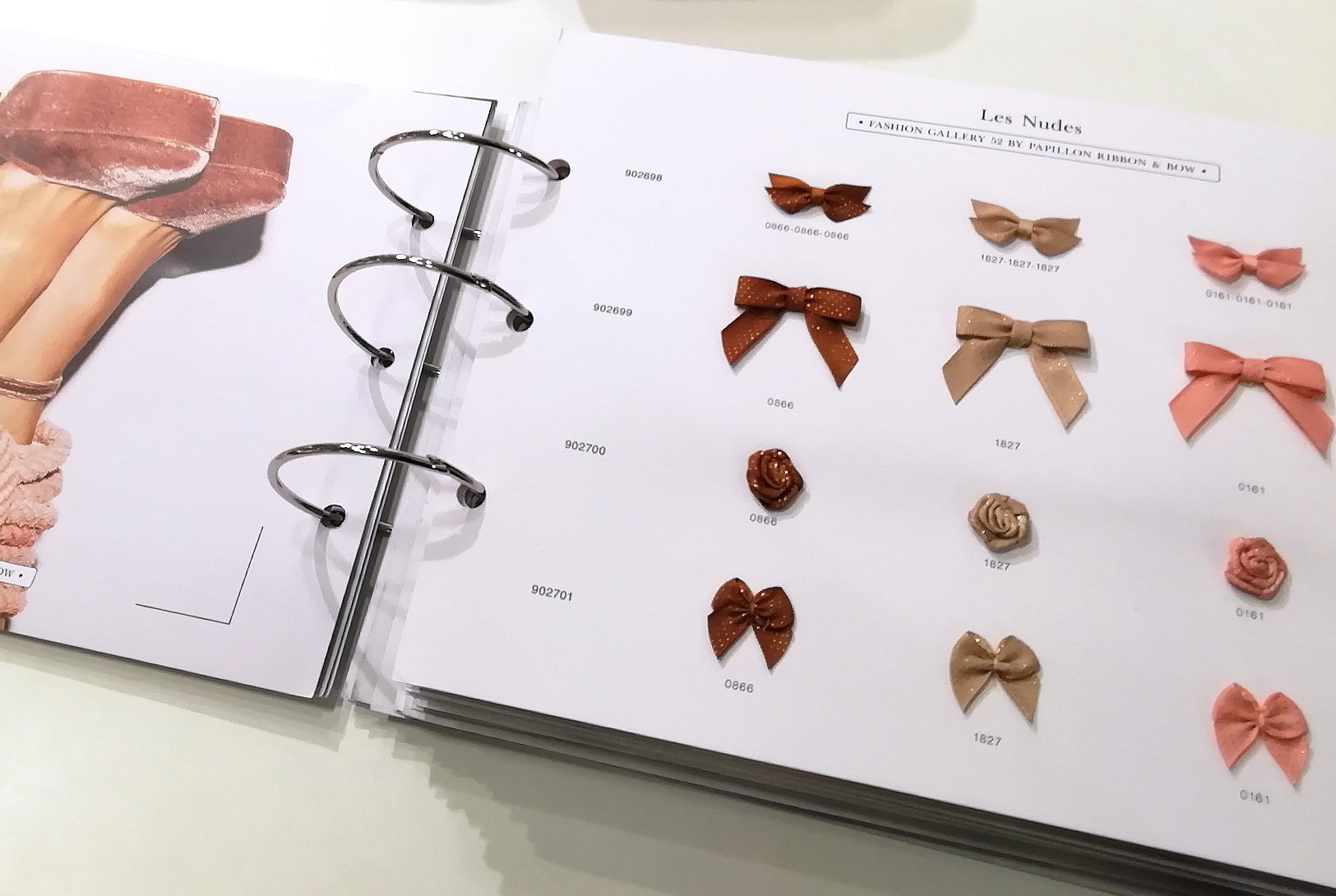 Book ornements de lingerie avec les échantillons (noeuds)
