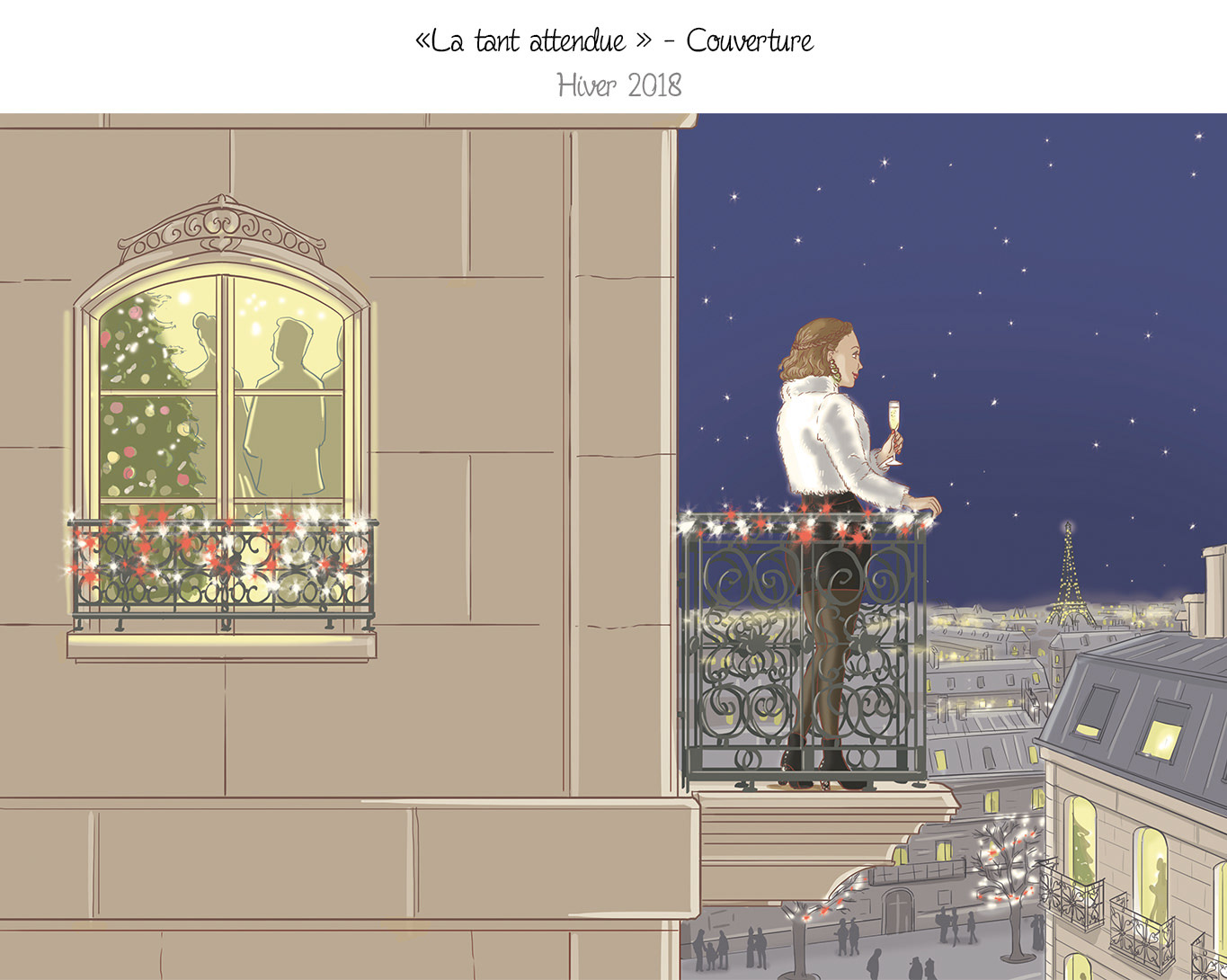 Illustration pour couverture du livret Box beauté 'La tant attendue"