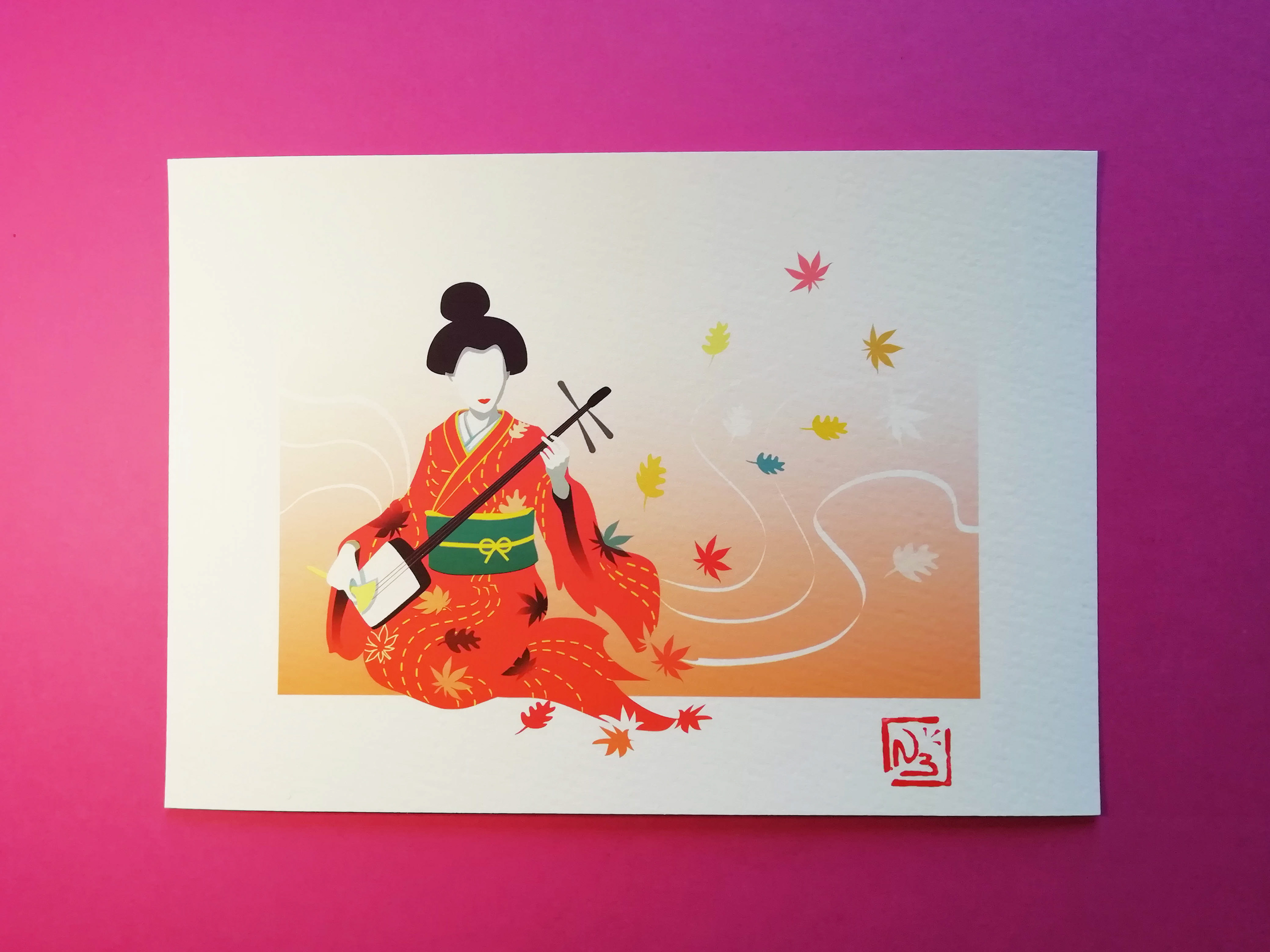 Série limitée Fine art print -Automne- Shamisen