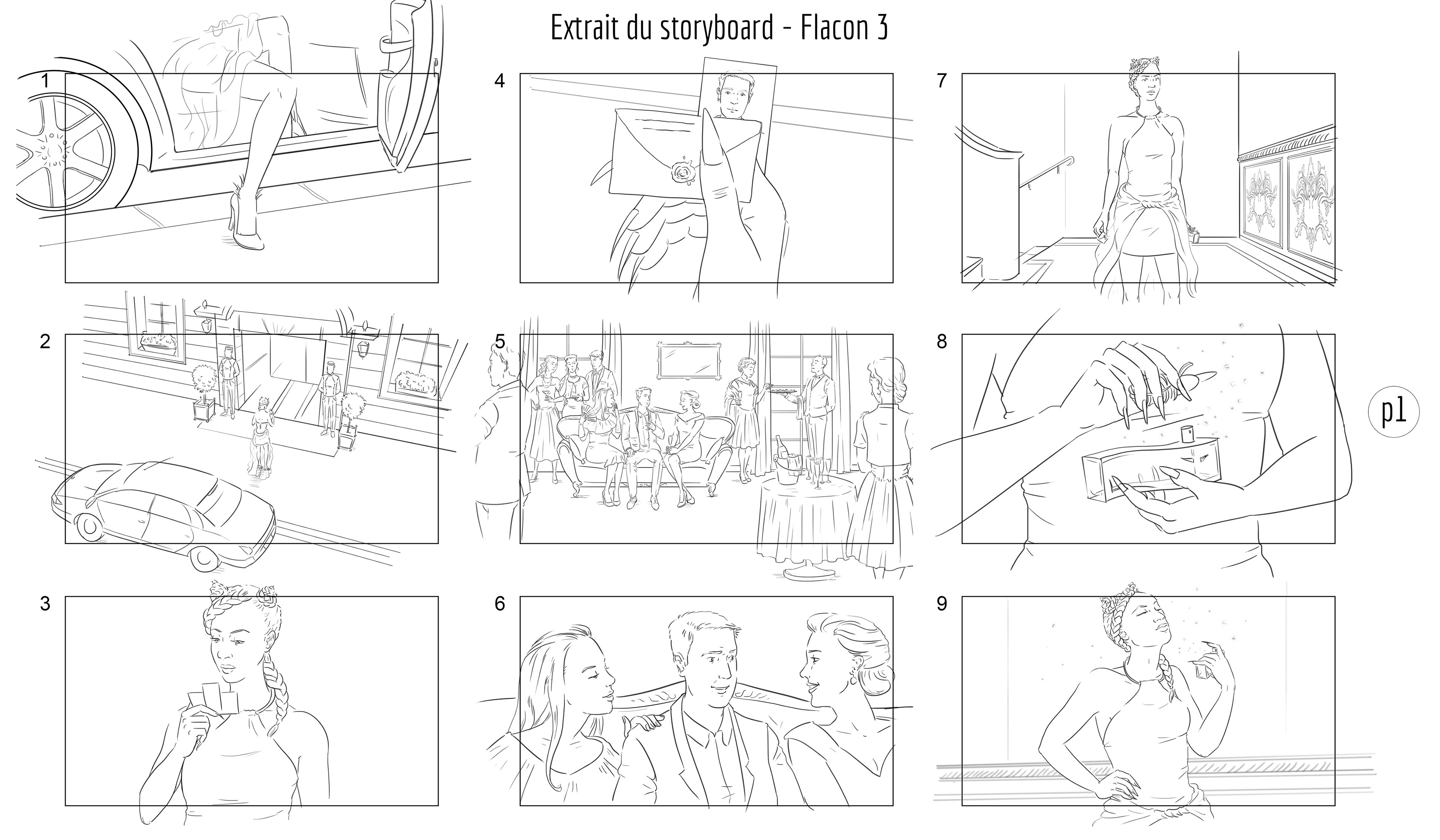 Storyboard Rendu au trait/fil