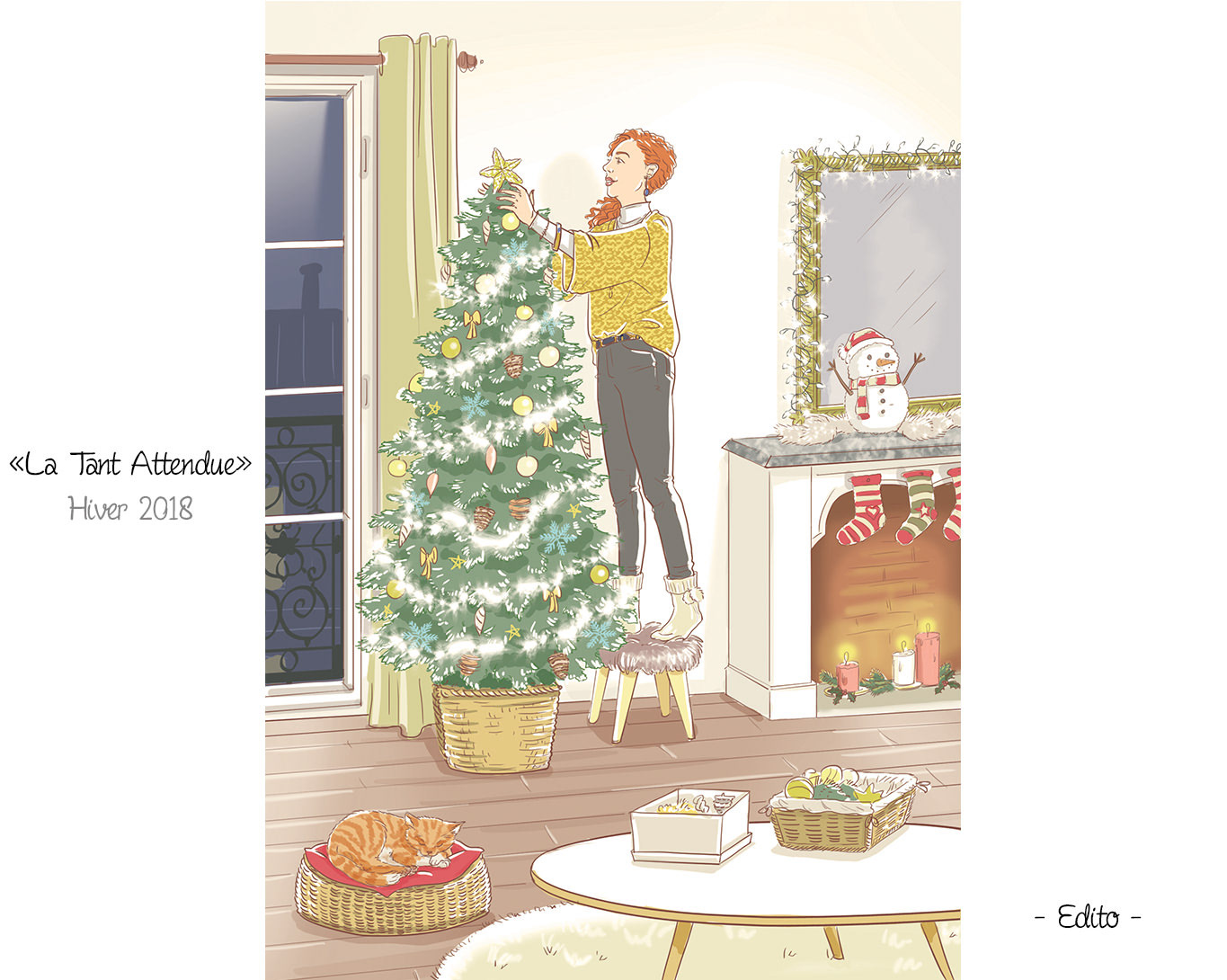 Illustration préparation du sapin