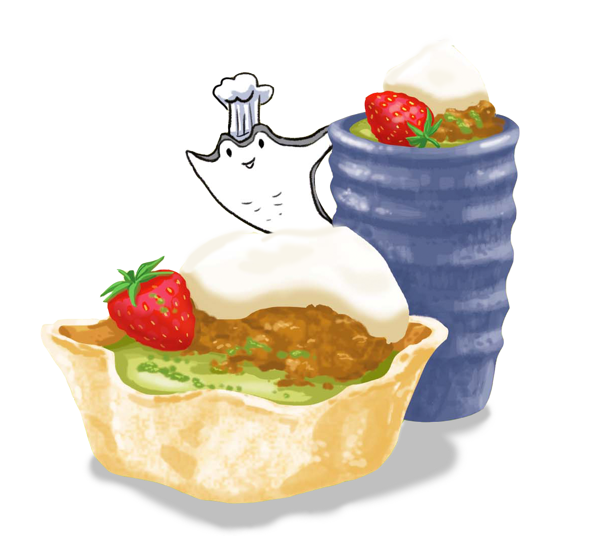 Zoom sur la mascotte de la revue, intégrée dans la recette