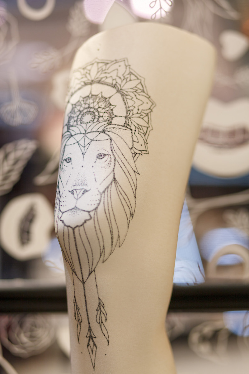 Tattoo Line Art Tights