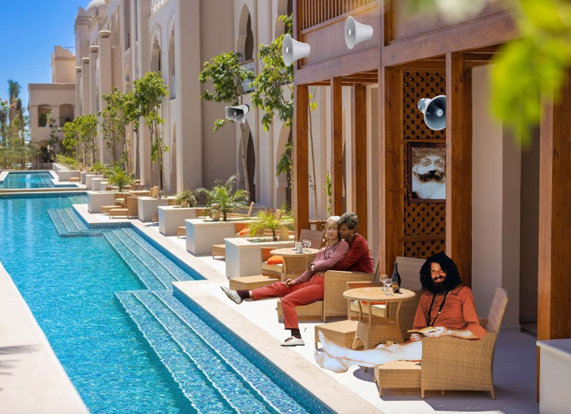 Relaxing by the Pool