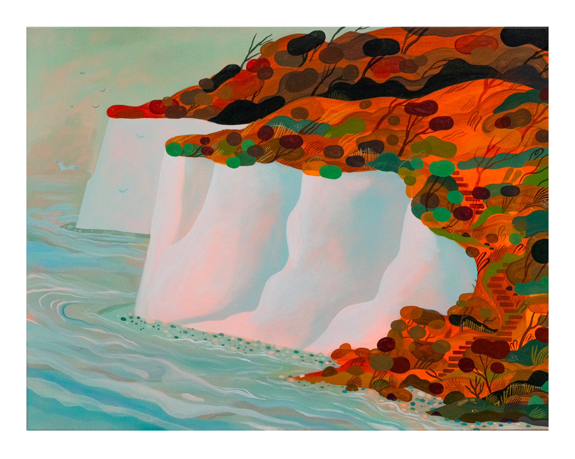 "Falaises, mois de décembre" - acrylique sur toile
