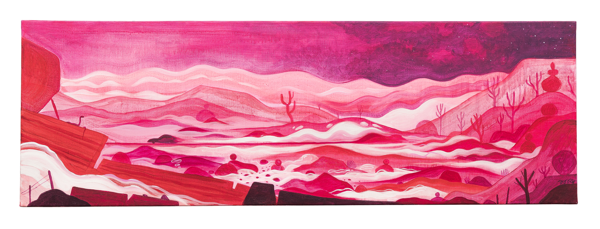 "Sur la route de Flagstaff, AZ" - Acrylique sur toile