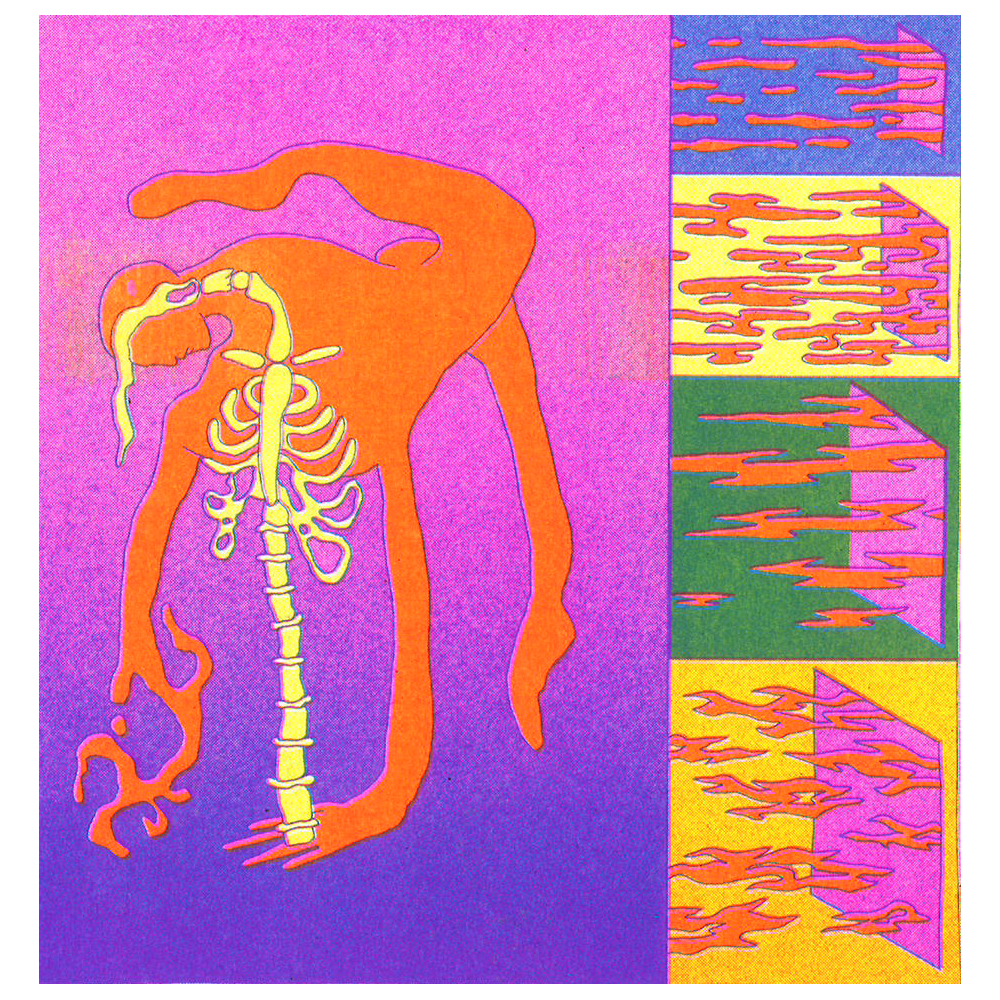 Riso Printed Image from my comic: 'My Mum's Ring'