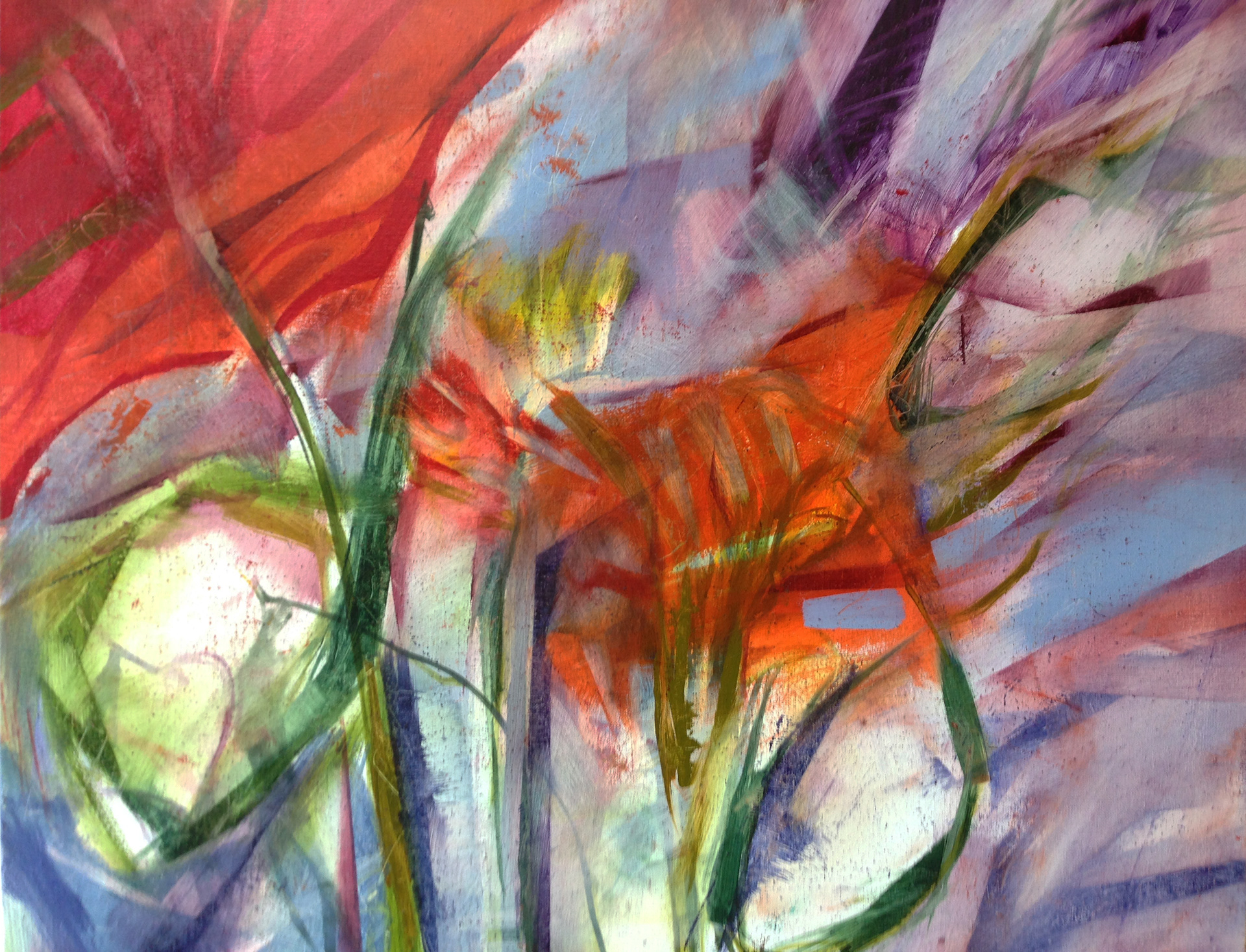 Red Petals, Oil on linen, 24" x 20", 2014