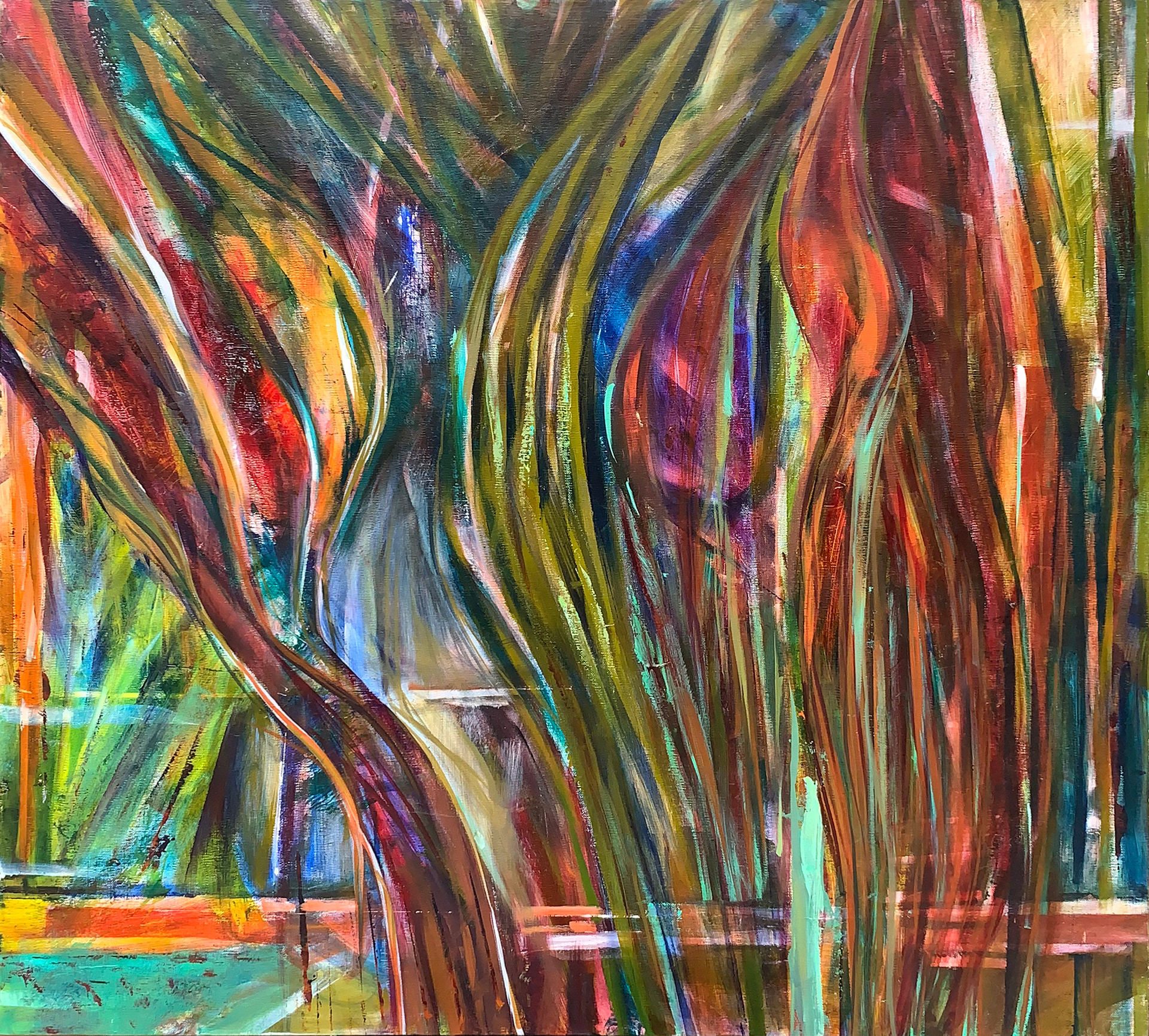 Berkeley Garden, Oil on canvas, 36" x 36", 2006
