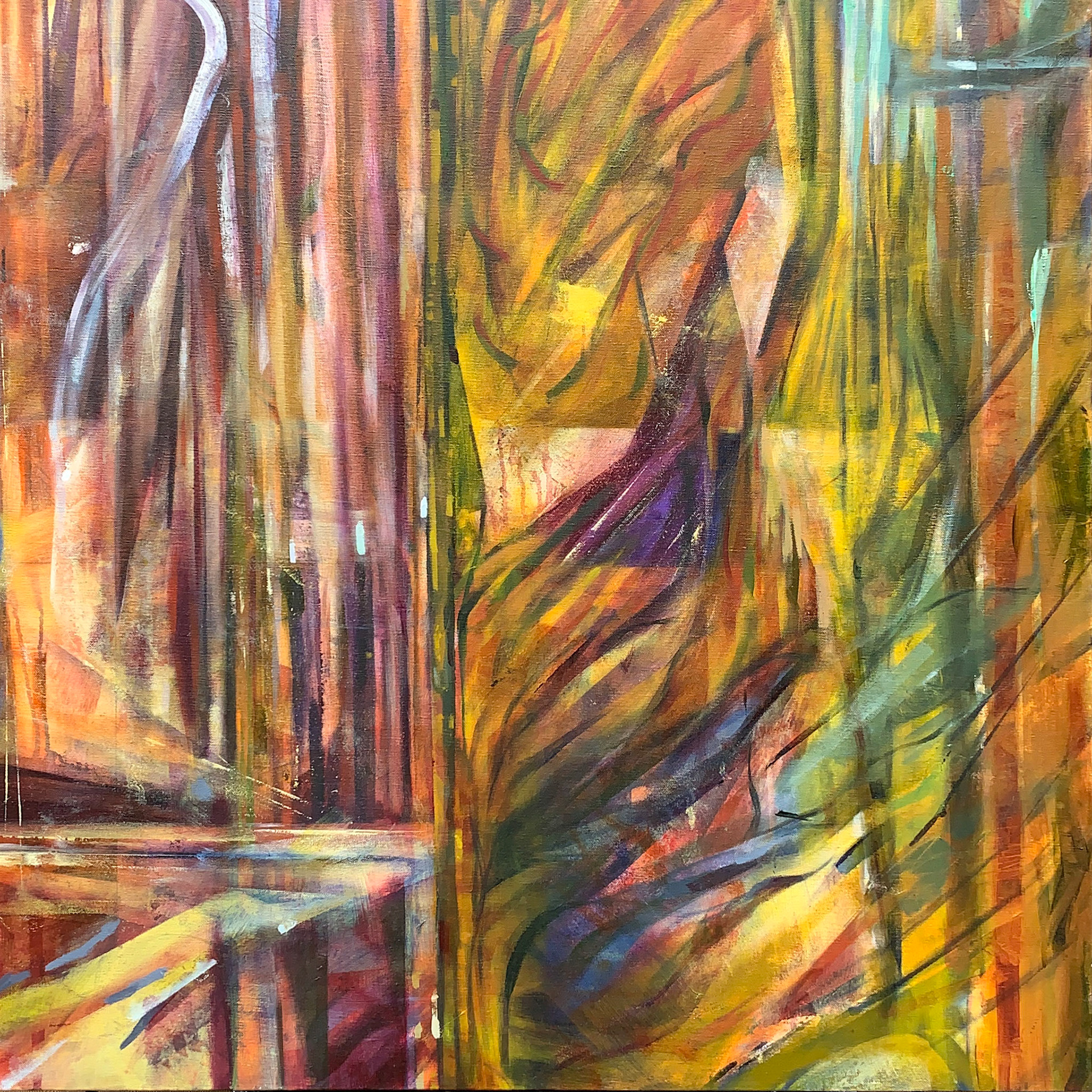 Kinetic Landscape, Oil on canvas, 30" x 30", 2019