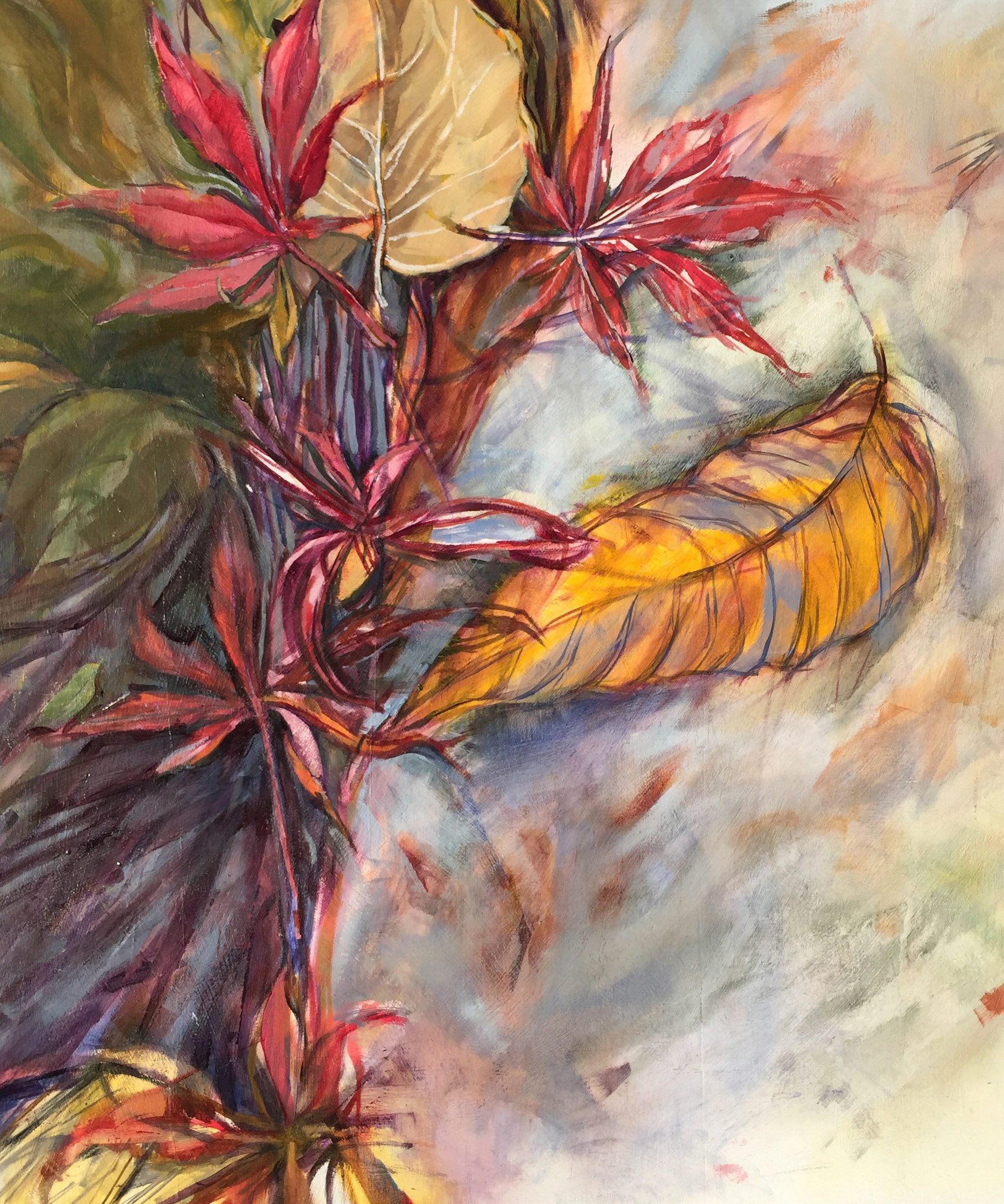 Japanese Maples, Oil on panel, 24" x 24", 2016 | SOLD