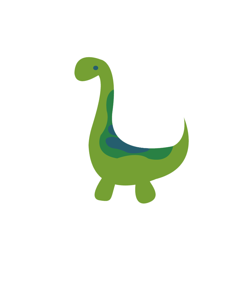 Dinosaur logo for a class assignment