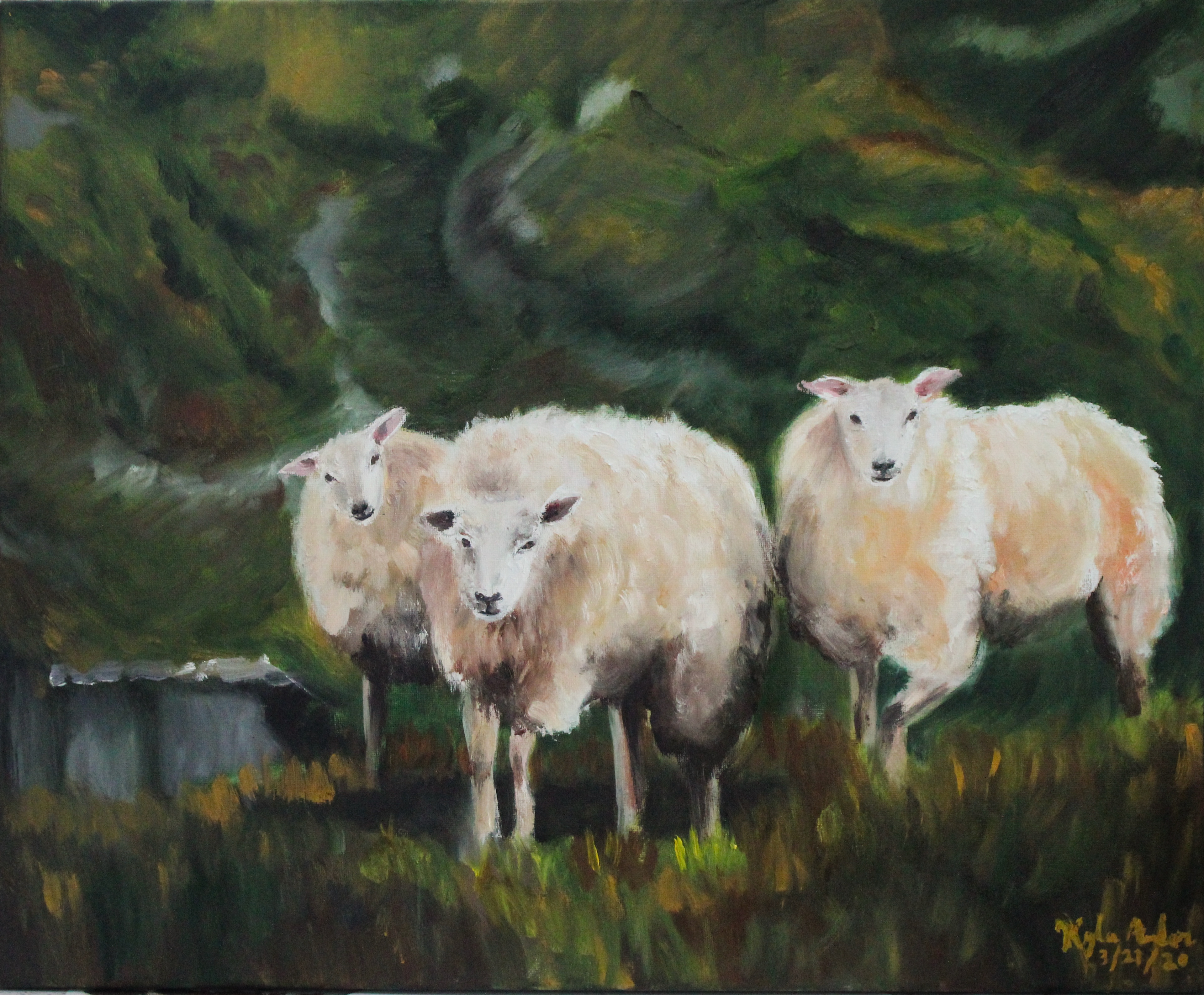 f I Were A Shepherd. Oil on canvas. 22″ by 18″ March 21, 2020