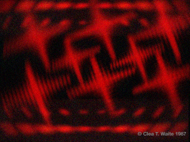 Absolute Object [1987] Multimedia installation. computer punch tape and HeNe laser.