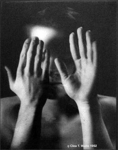 Come Here, Go Away (Angel Series 2) [1992] Lenticular photograph, black & white print, 11"x14"