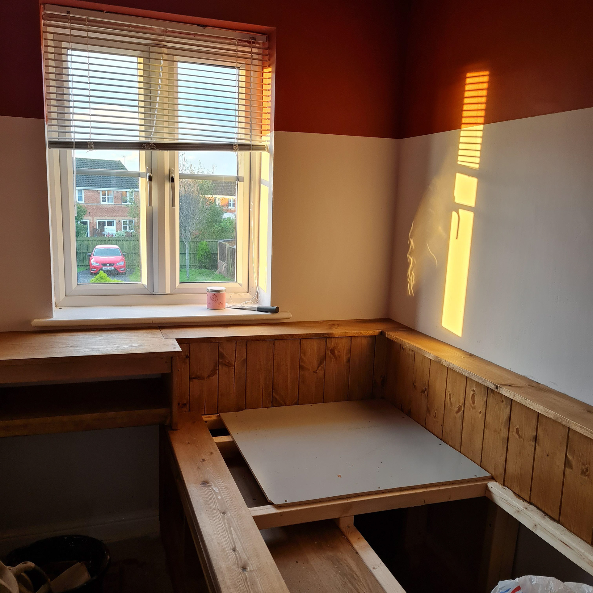 Letting the natural light in from the south.