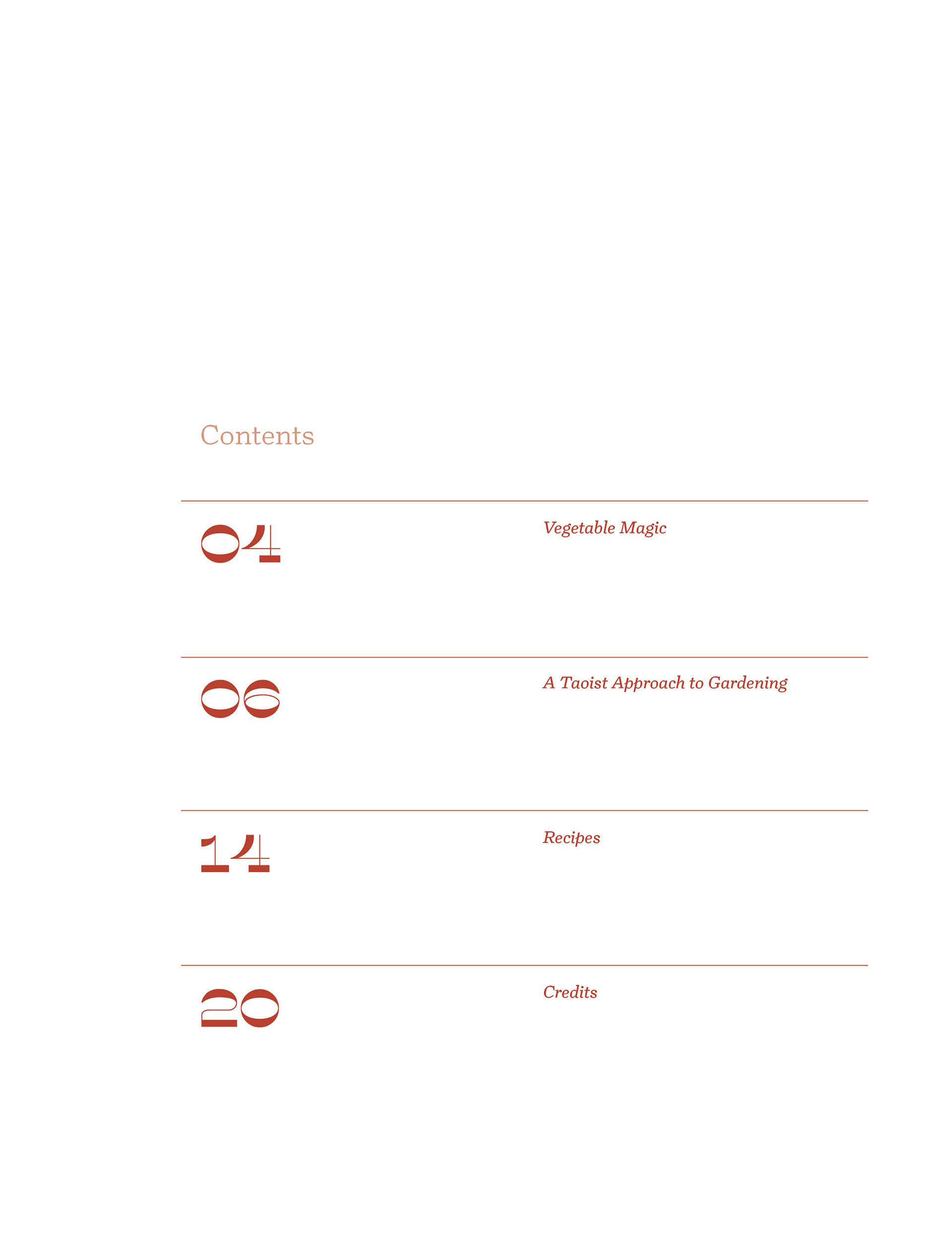 Table of Contents Process