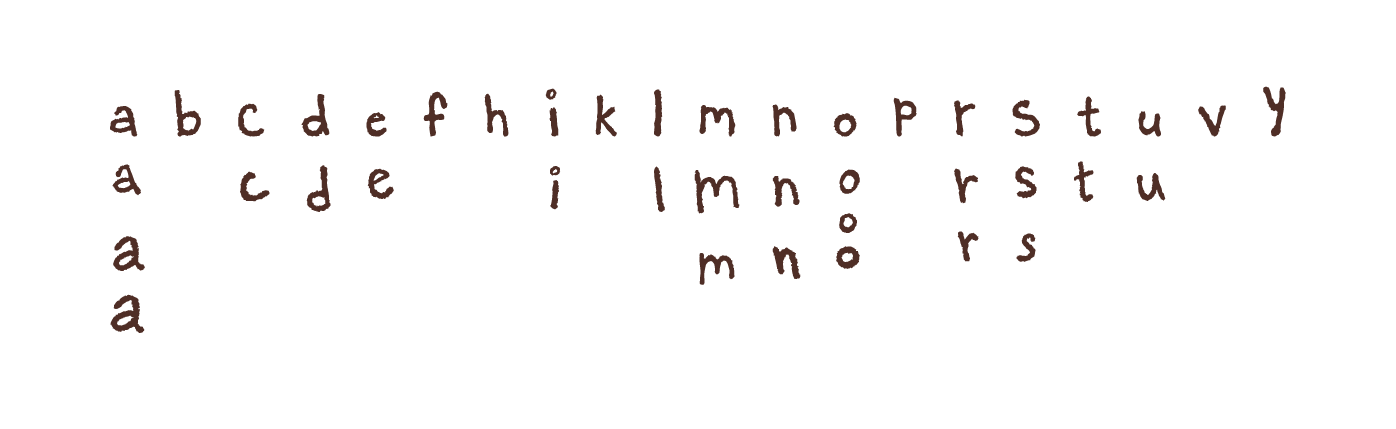 Letters used throughout the website.