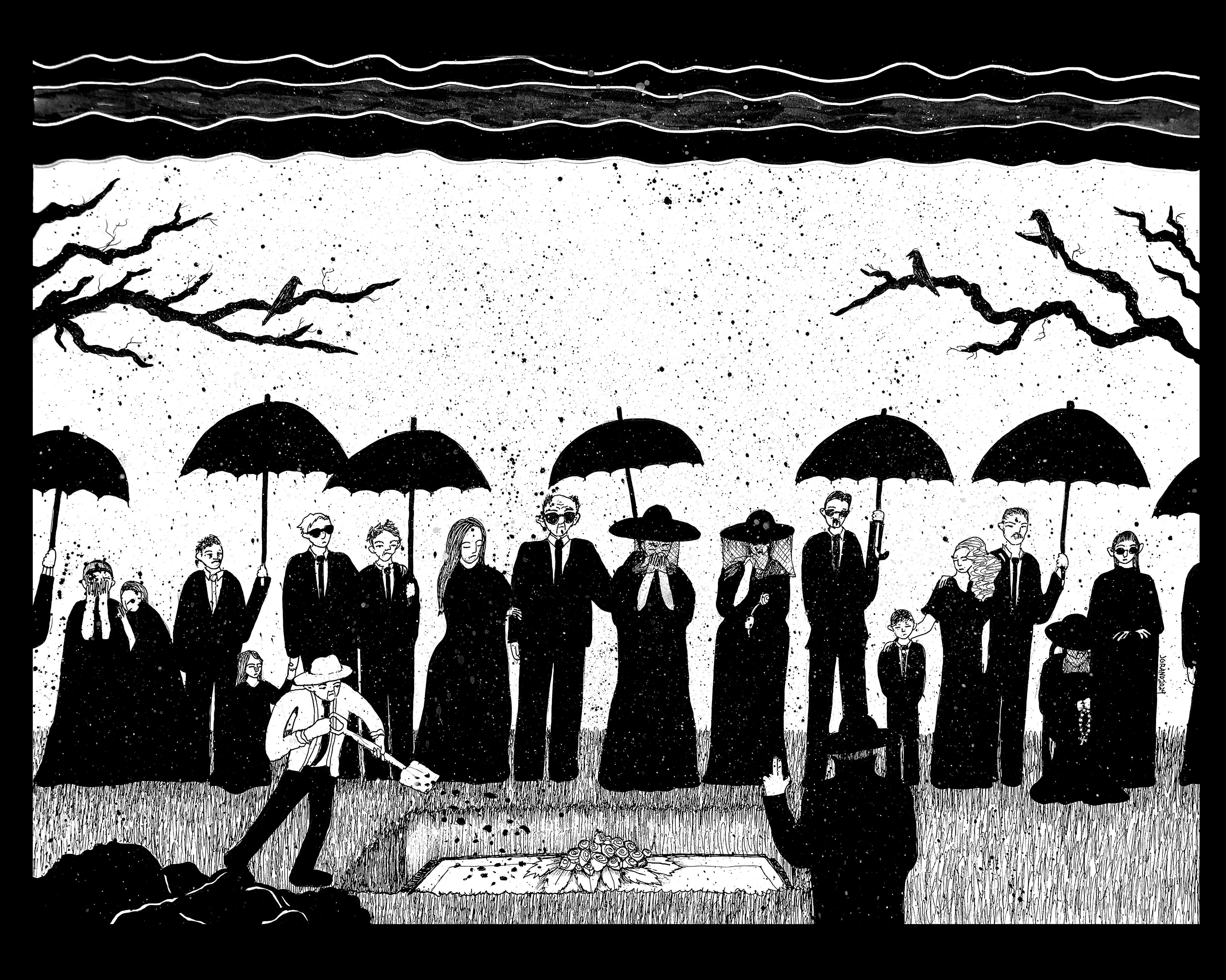 Funeral- 18x24, 2024