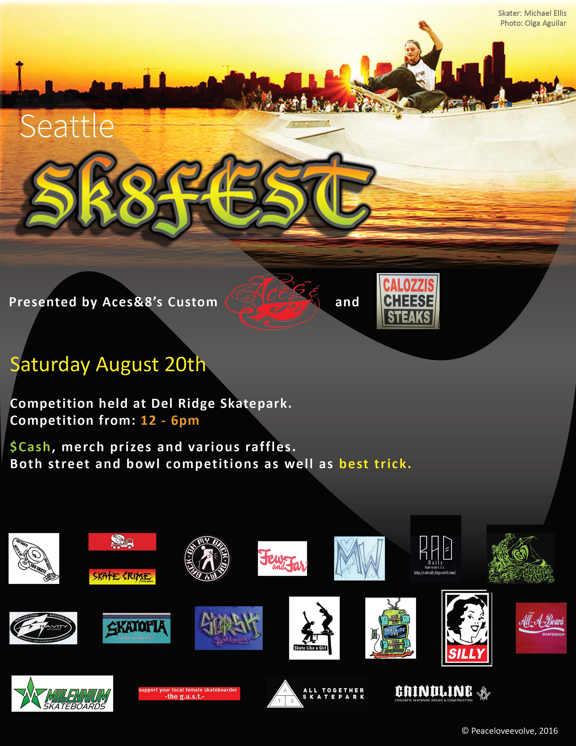 Flyer for Sk8Fest 2016