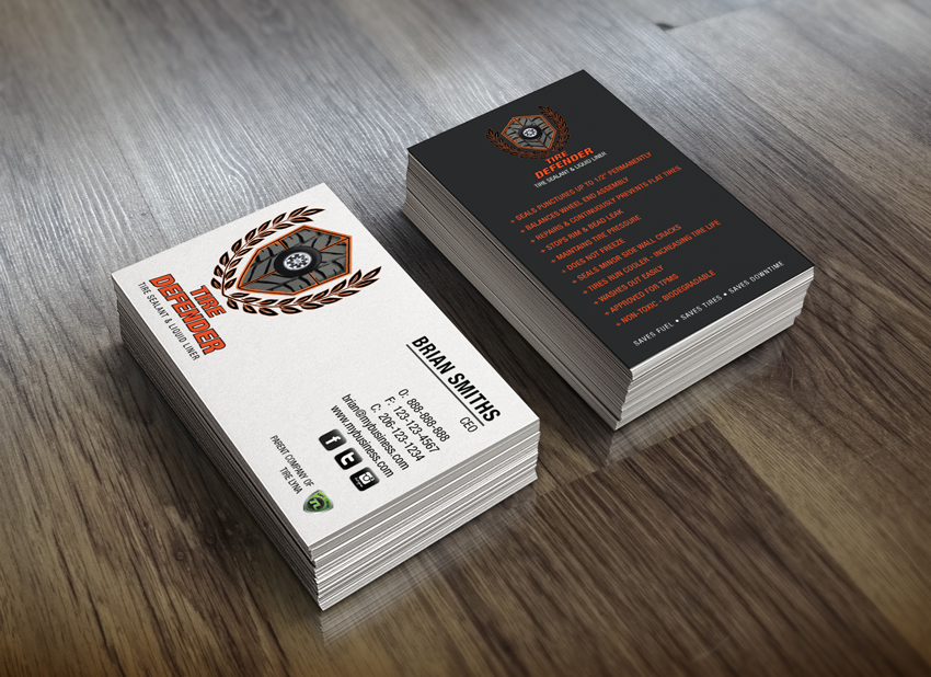 Bussiness Cards for TIre Defender