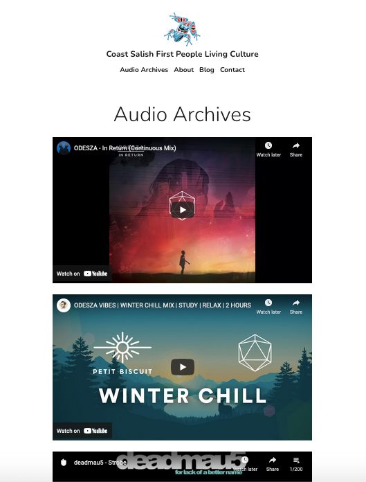 Audio Archive Page