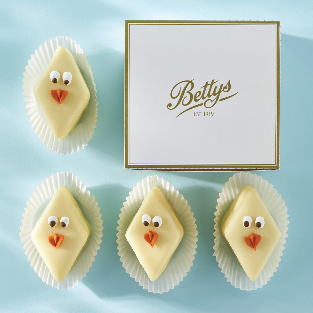 EASTER CHICK LEMON FONDANT FANCIES 3 • £XX • XX cm diameter • XXkg