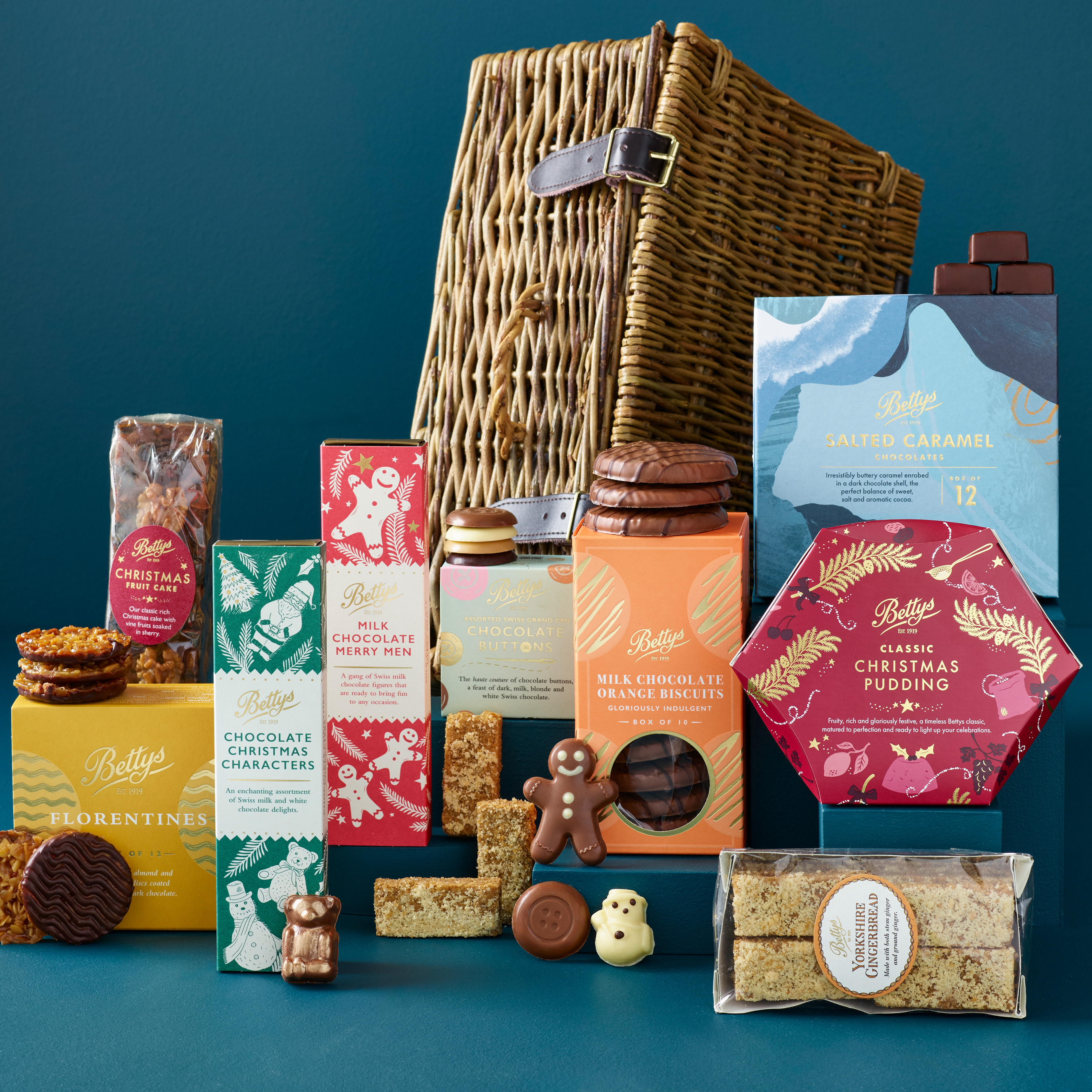THE BETTYS FAMILY CHRISTMAS HAMPER • £150 • 36 x 25 x 15cm