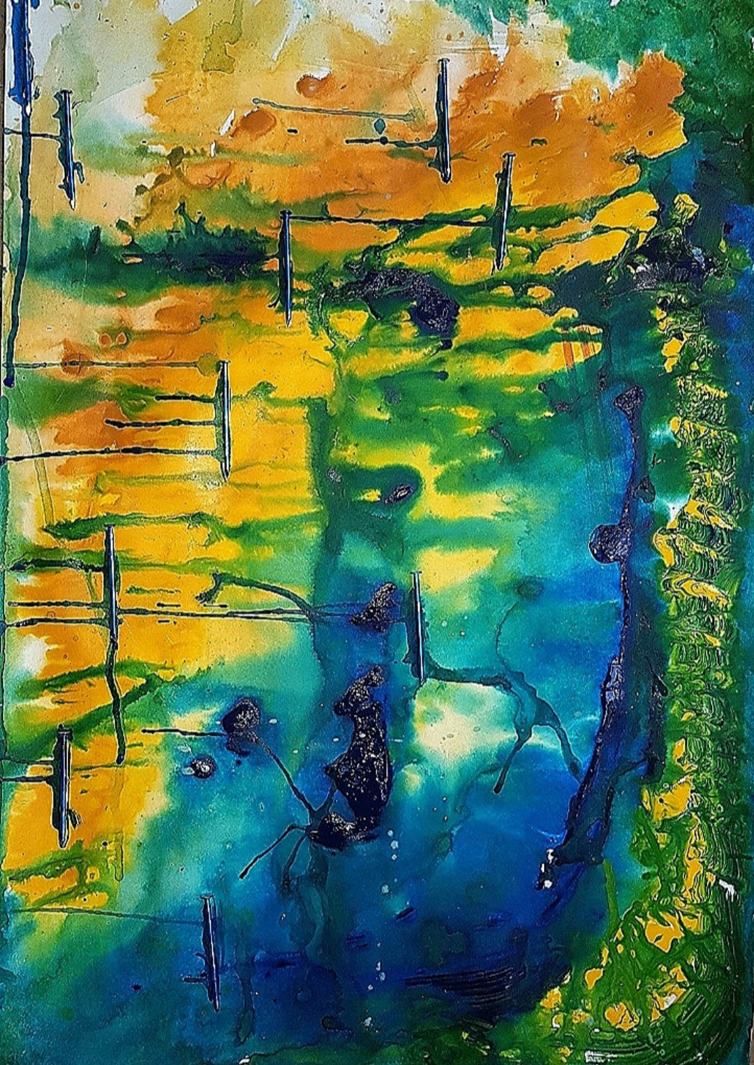 'Supreme "being"' 2020 Mixed media and acrylic paint