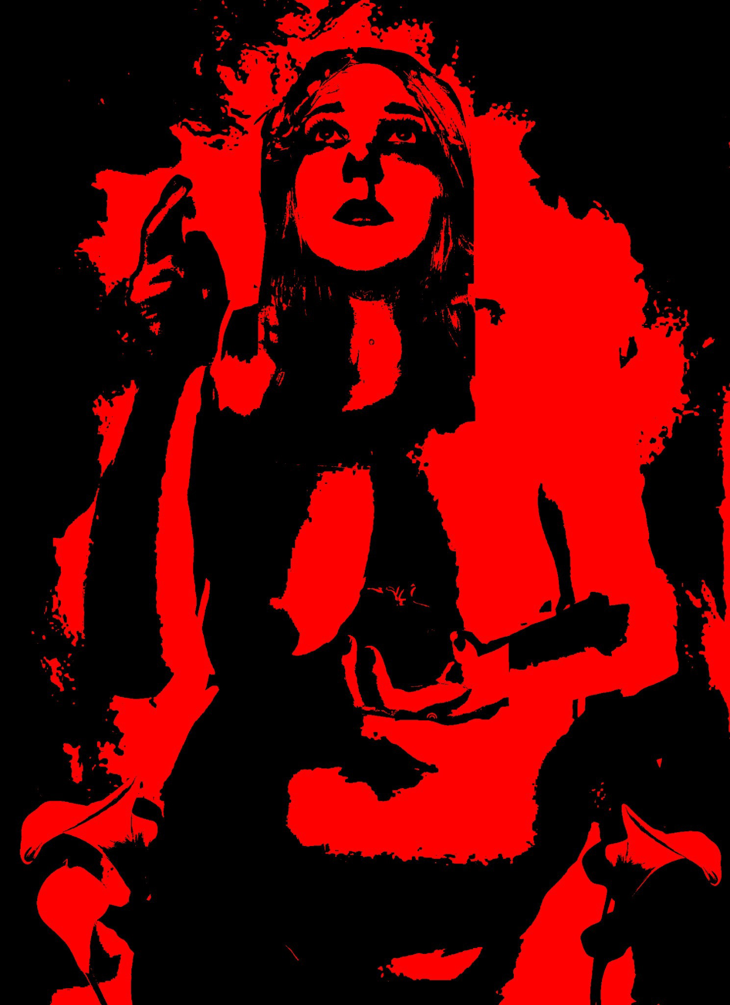 'The Resurrection' photograph, stencil, digital manipulation