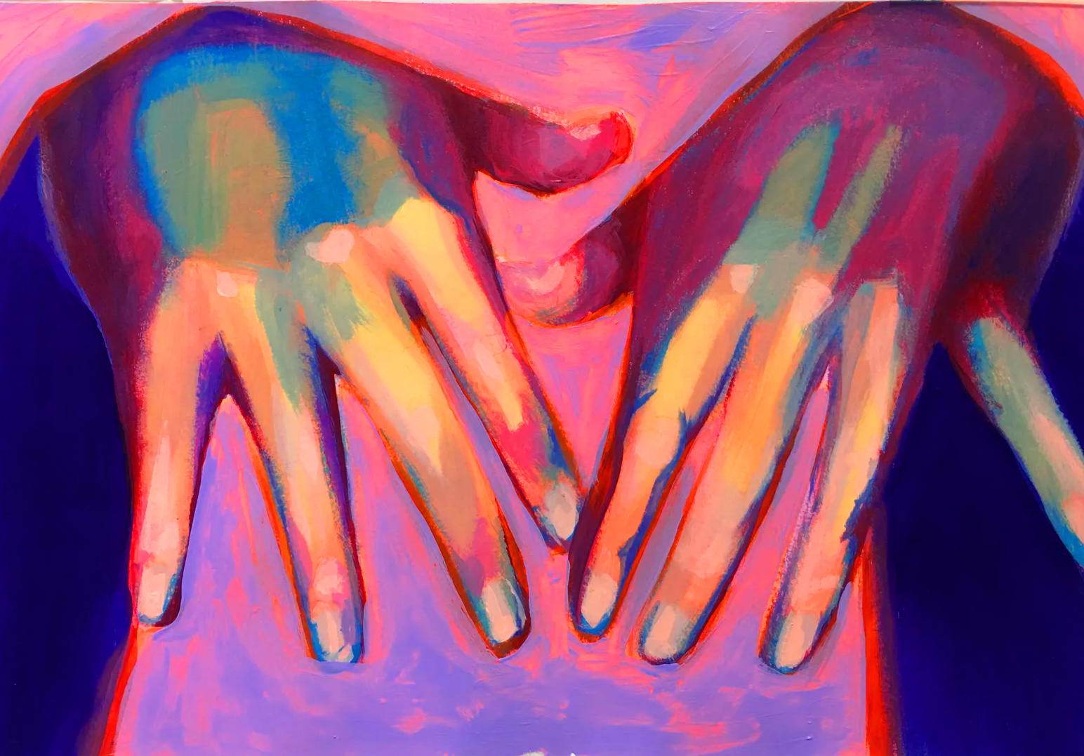 'The Hands that Feed 1' Acrylic on Paper