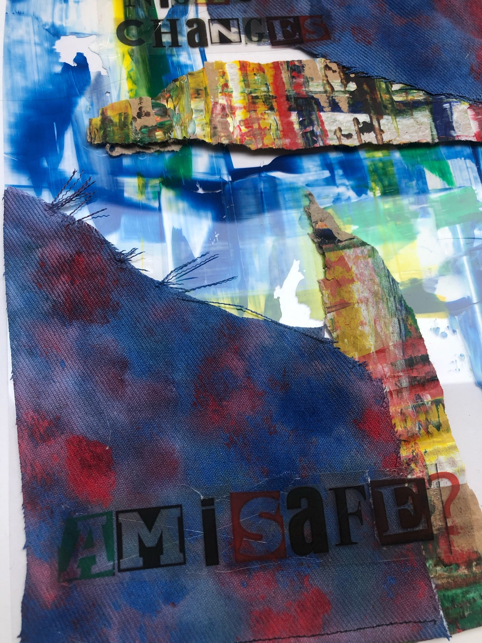 'Night Changes' Mixed Media Fabric Work