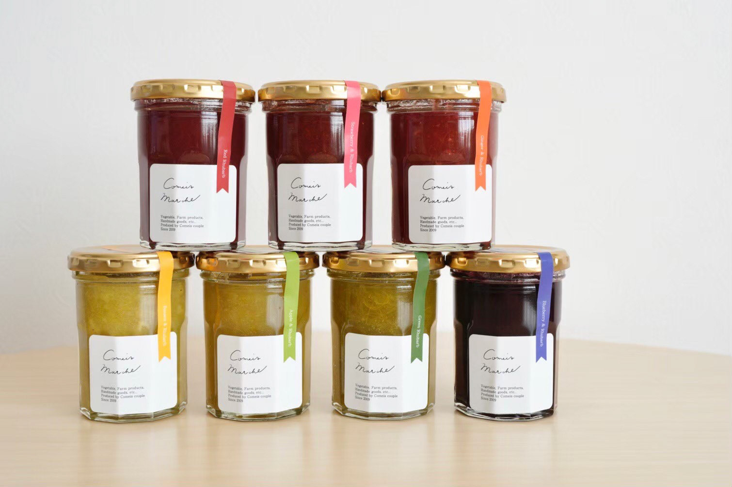 ルバーブジャムラベルデザイン