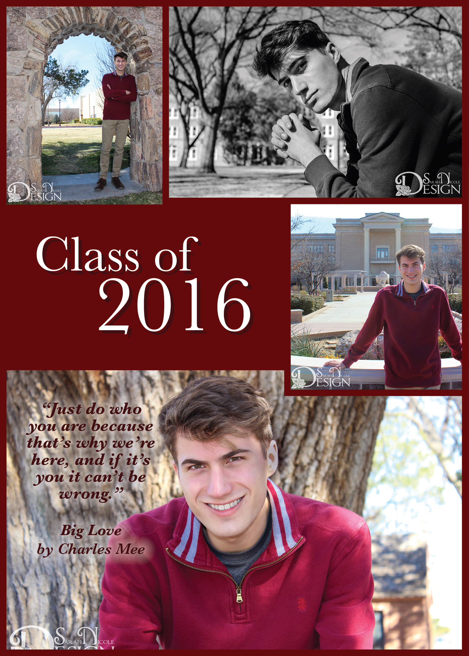 Graduation Announcement page 1. Created in Adobe Illustrator and InDesign. 