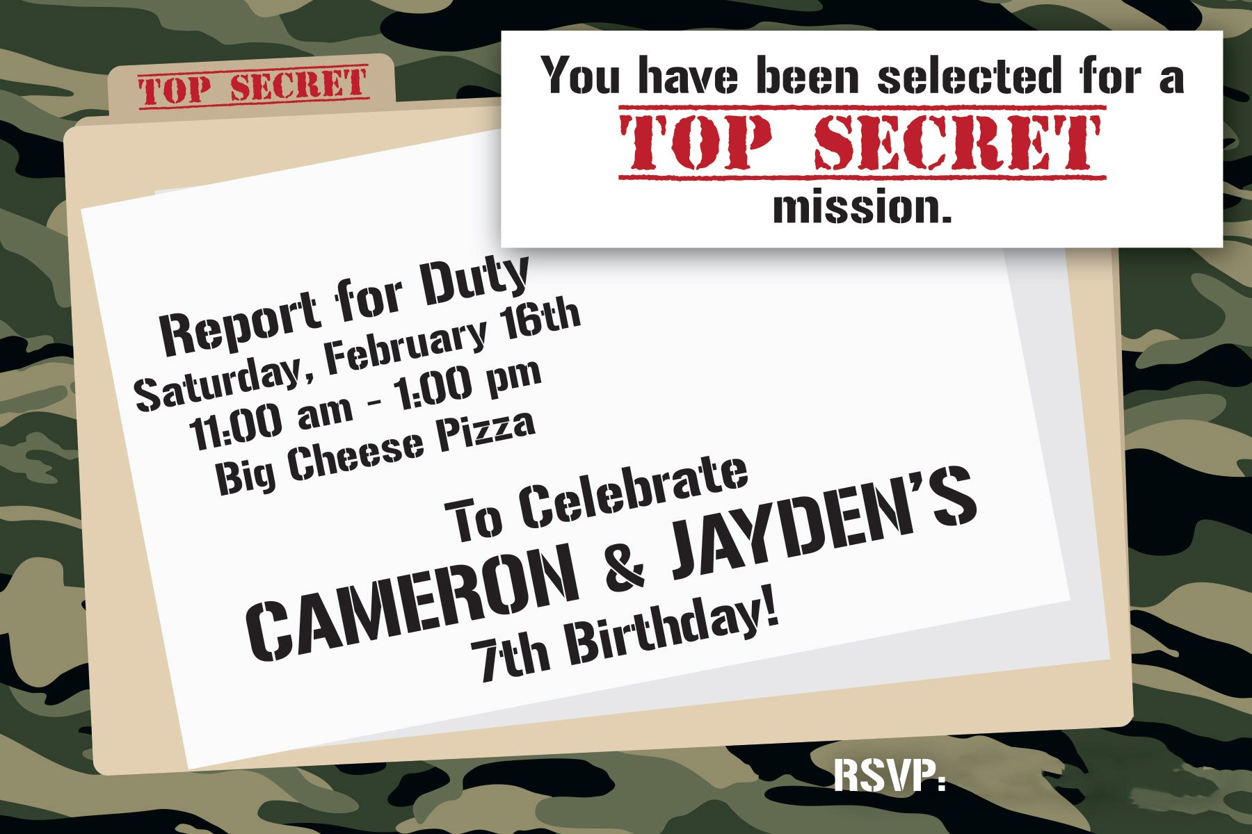 Birthday Invitation. Created in Adobe Illustrator. 2019