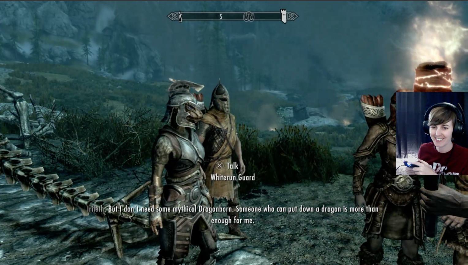 Screenshot of my first ever stream on Twitch.tv as Coolstra_Ice. Game is The Elder Scrolls V: Skyrim. May 2020