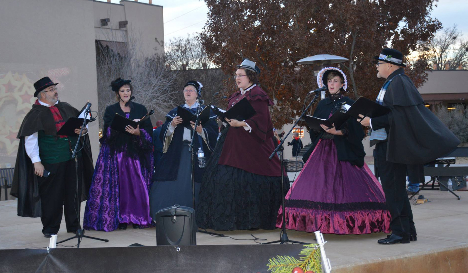Singing with other members of the acapella group, Accidental Harmony. 2018