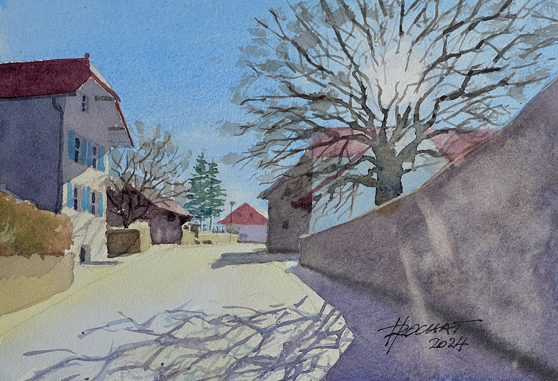 Contre-jour à Démoret