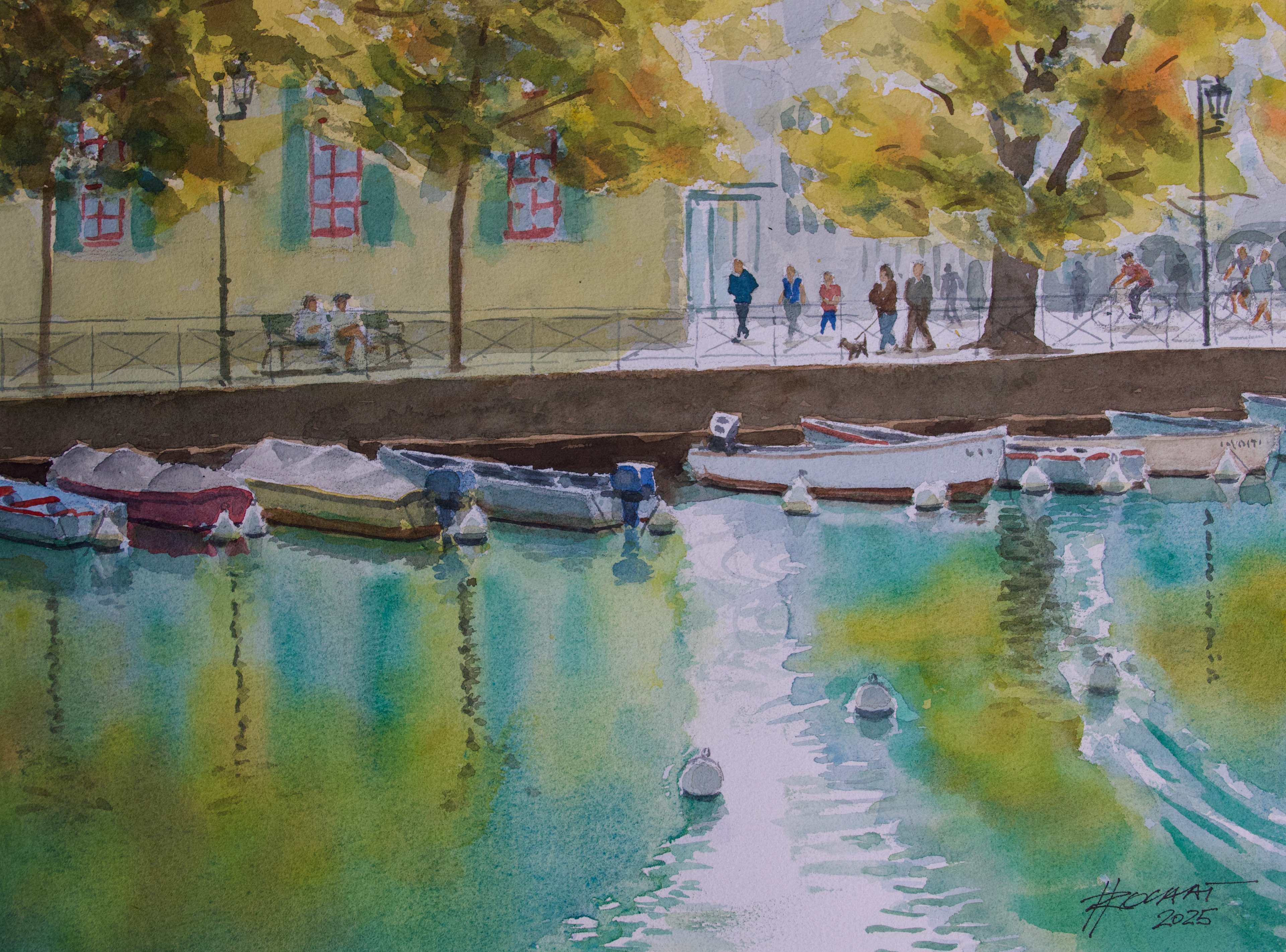 Barques à Annecy 39 x 29 cm